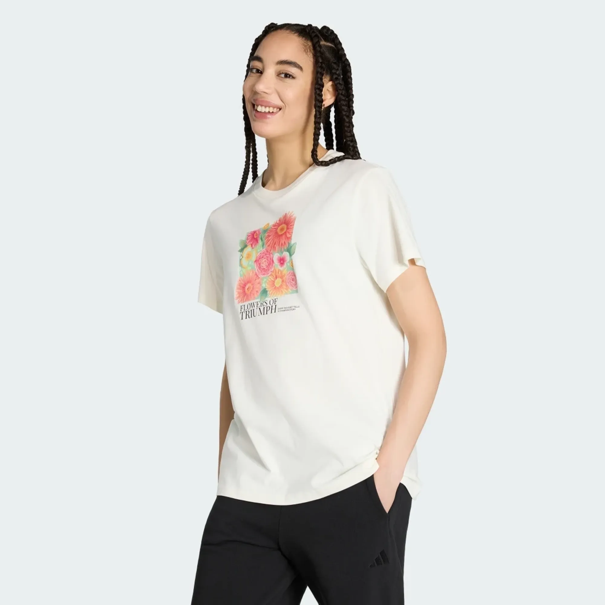 adidas FLORAL LOOSE GRAPHIC T-SHIRT 2