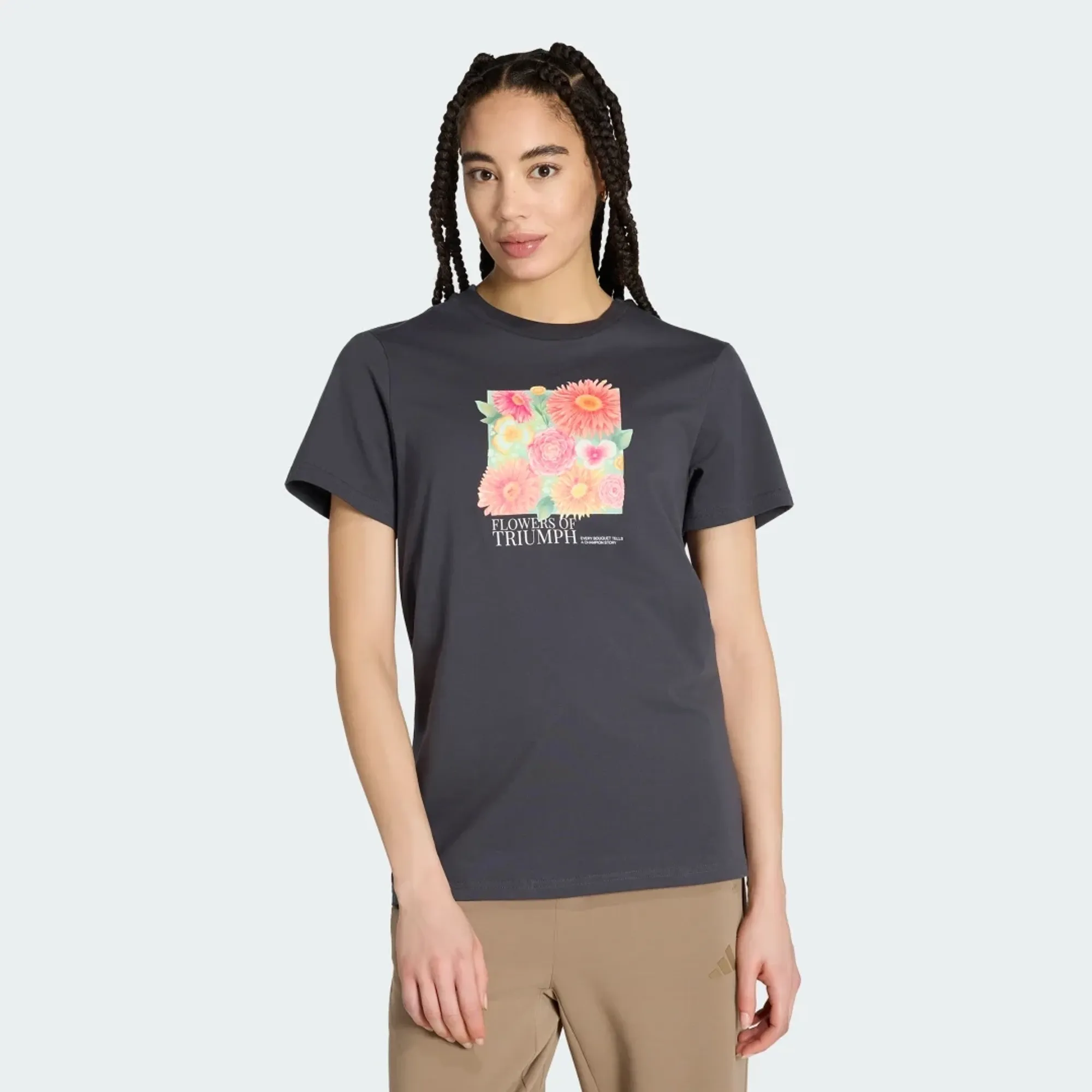 adidas FLORAL LOOSE GRAPHIC T-SHIRT 2