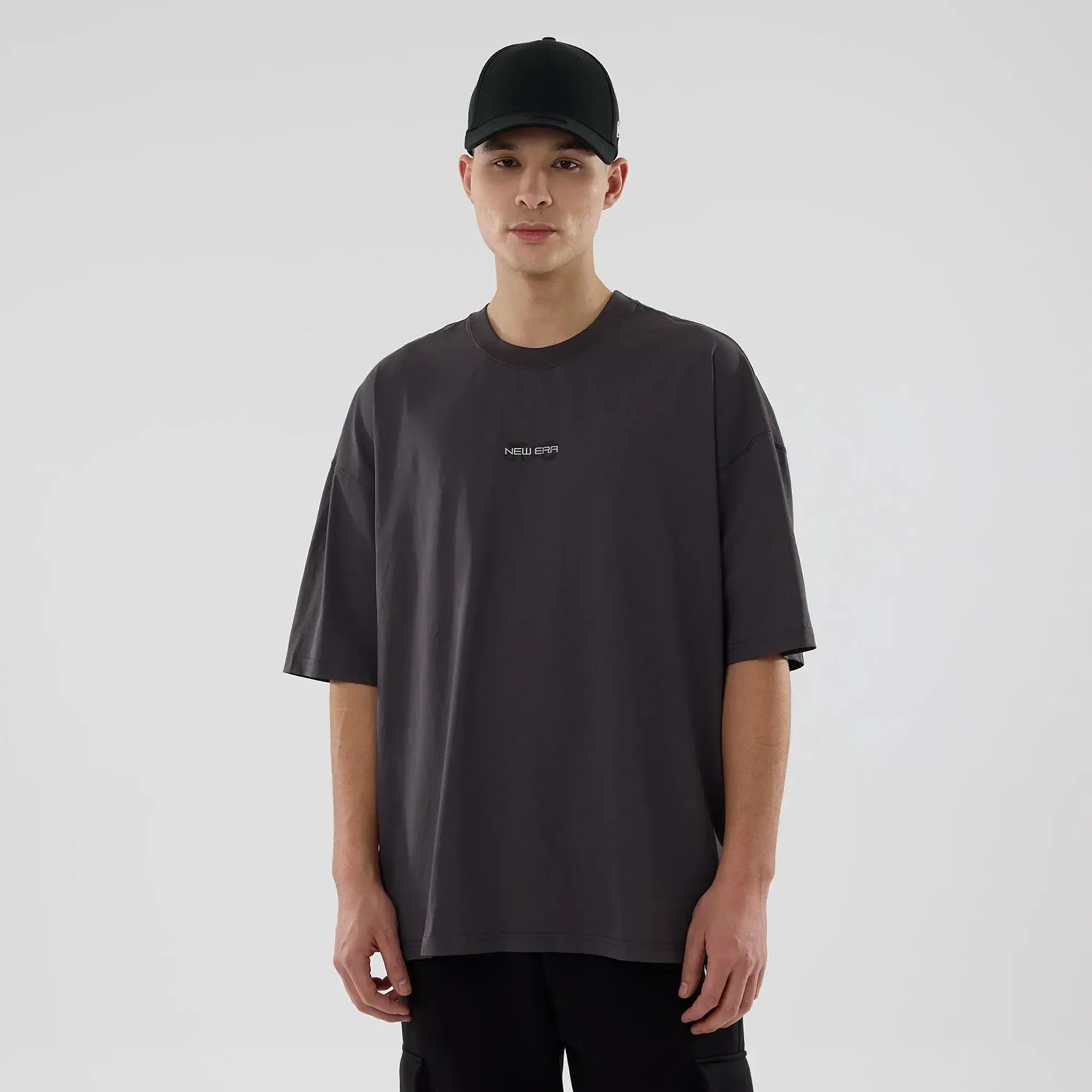New Era NEC Logo Black Oversized T-Shirt adult unisex