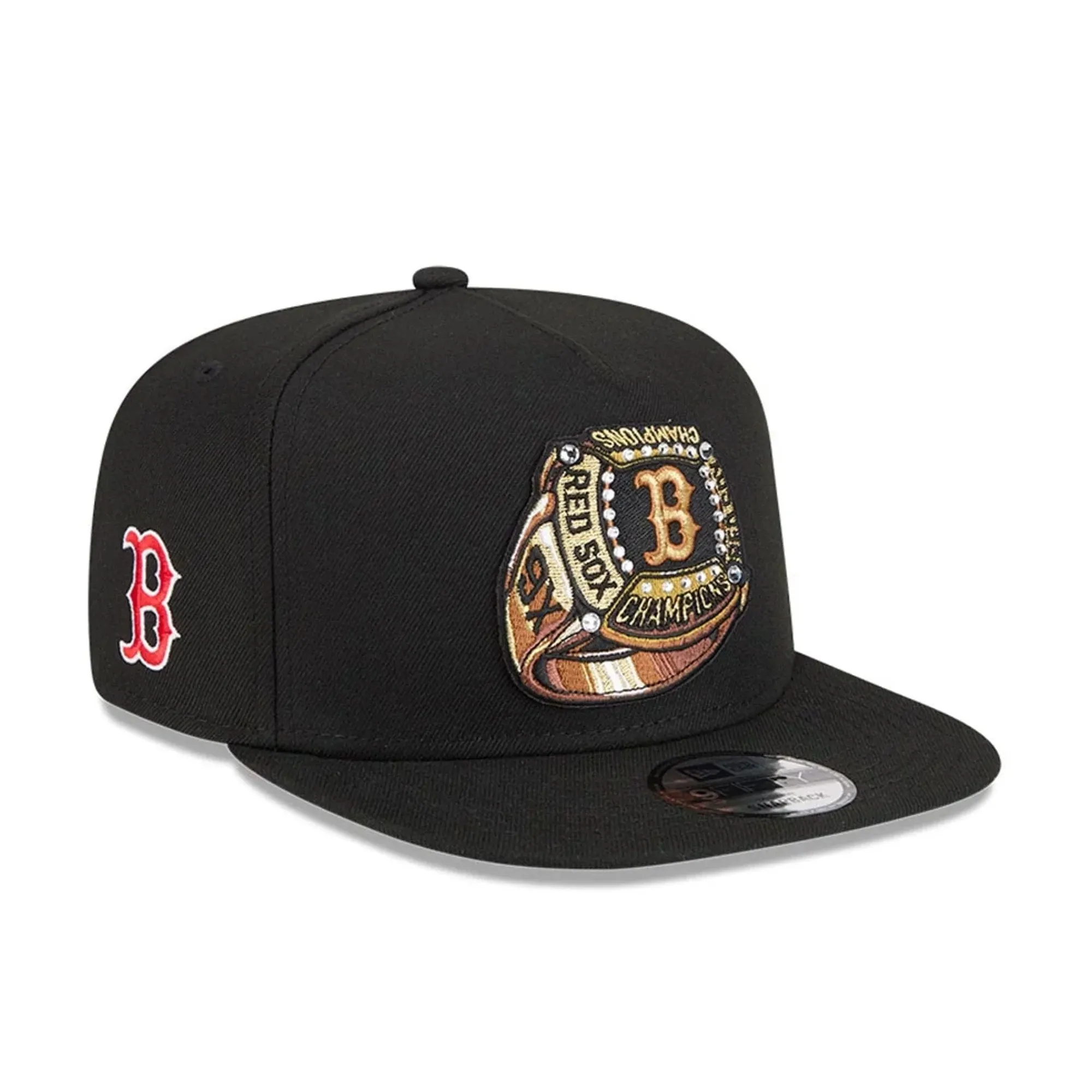 Boston Red Sox MLB Ring Black 9FIFTY A-Frame Snapback Adjustable Cap New Era Cap adult unisex
