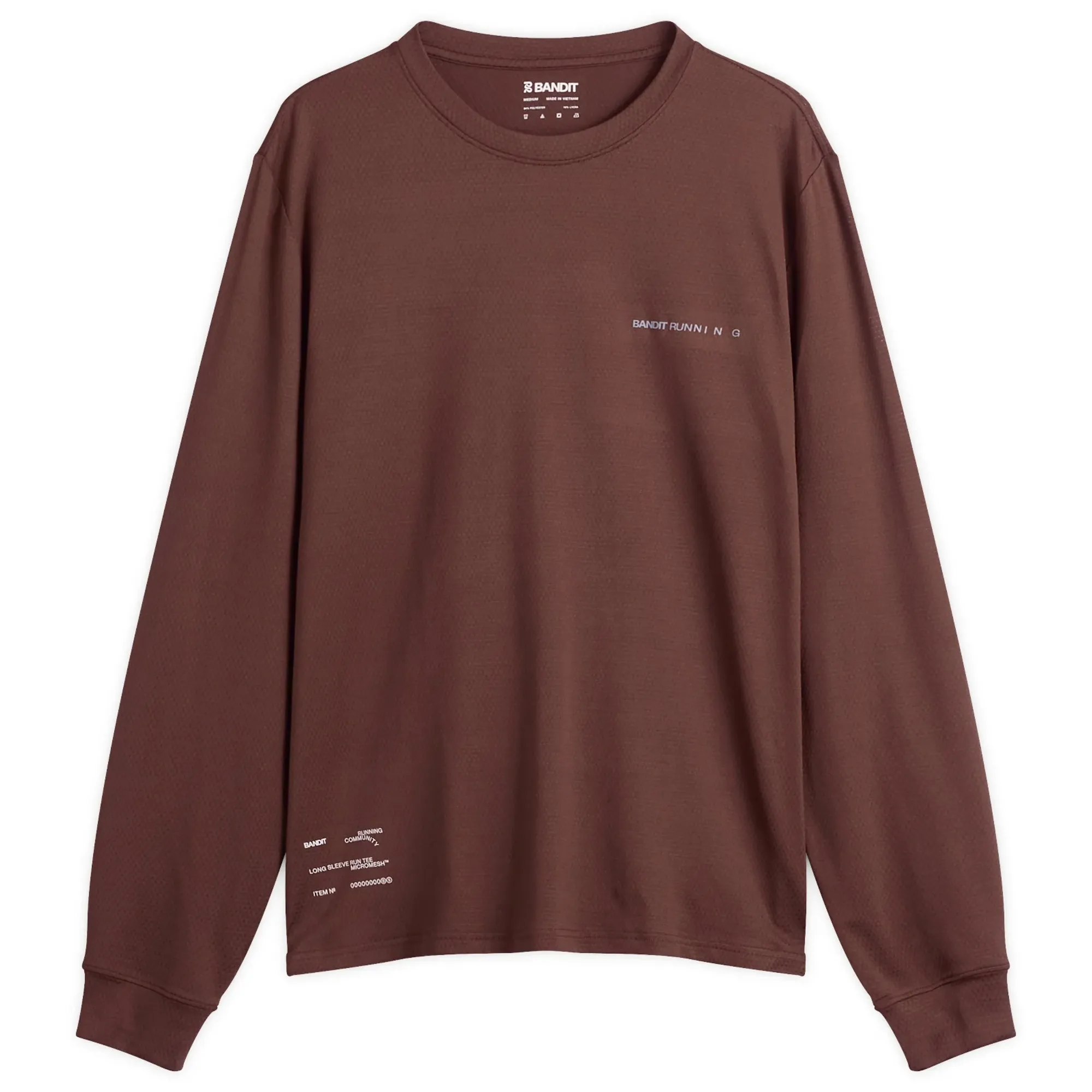 Bandit MiroMesh Men's LS Performance T-Shirt Cacao