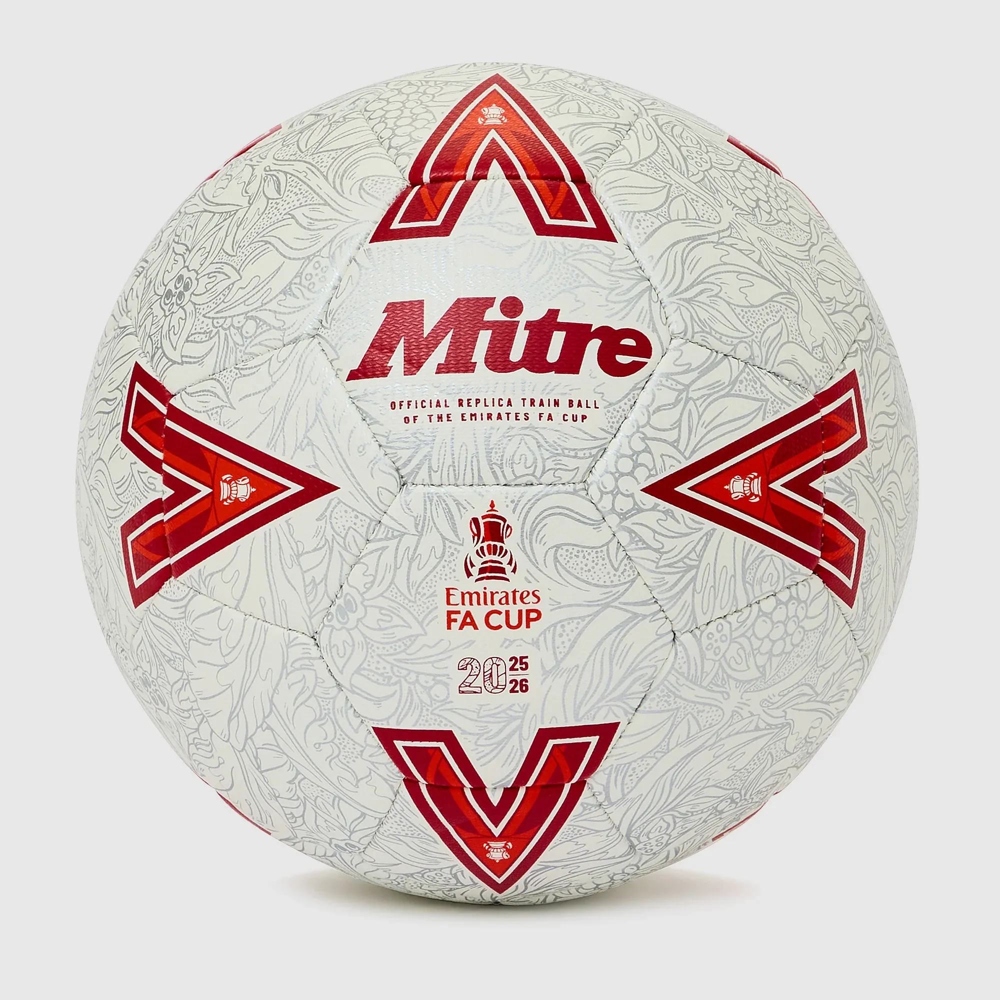 Mitre Mens FA Cup Final Training Football White/Silver/Red Size: 3