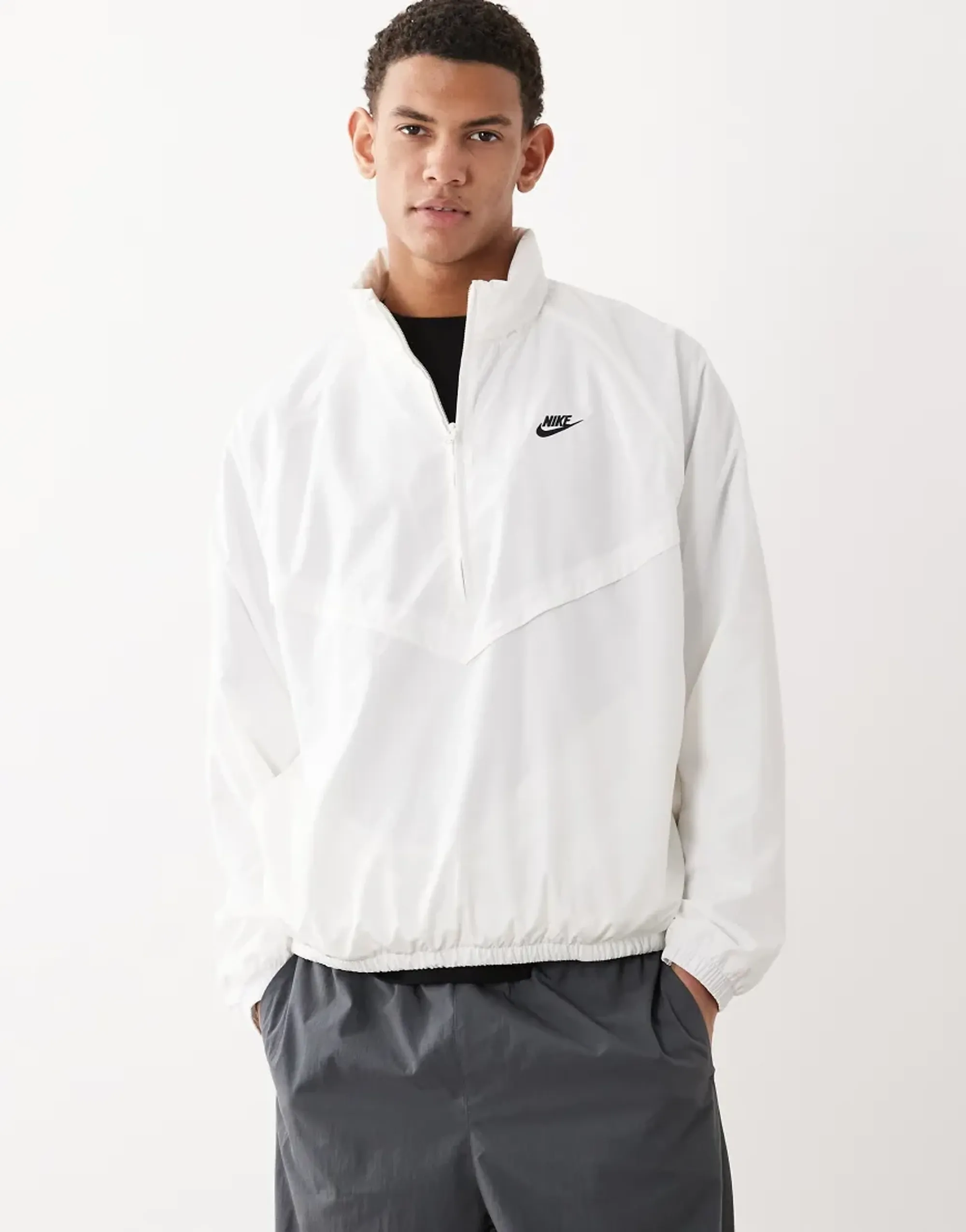 Nike Windrunner 1/2 Zip Jacket, White