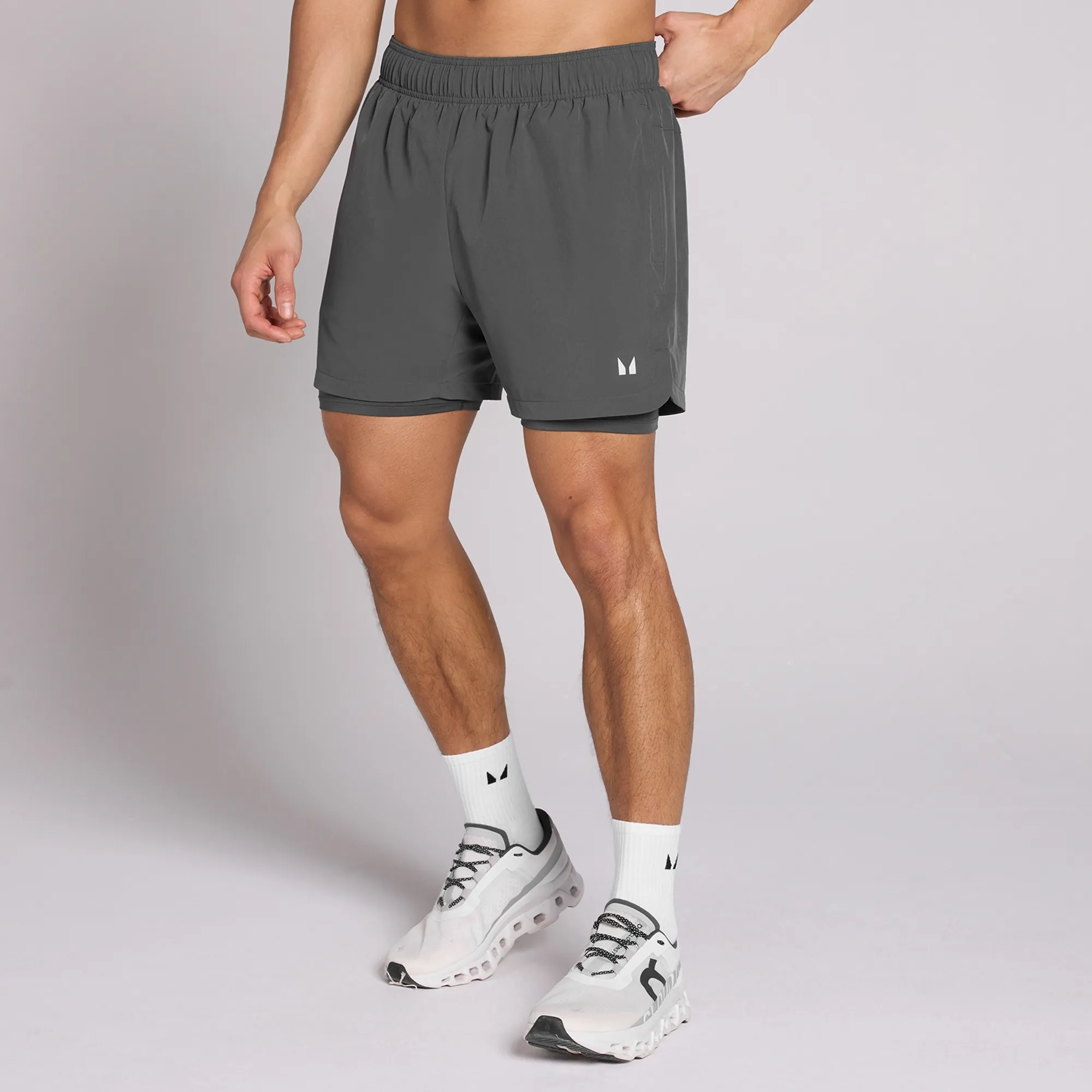 MP Men's 5  2-in-1 Training Shorts - Dark Grey - XXXL