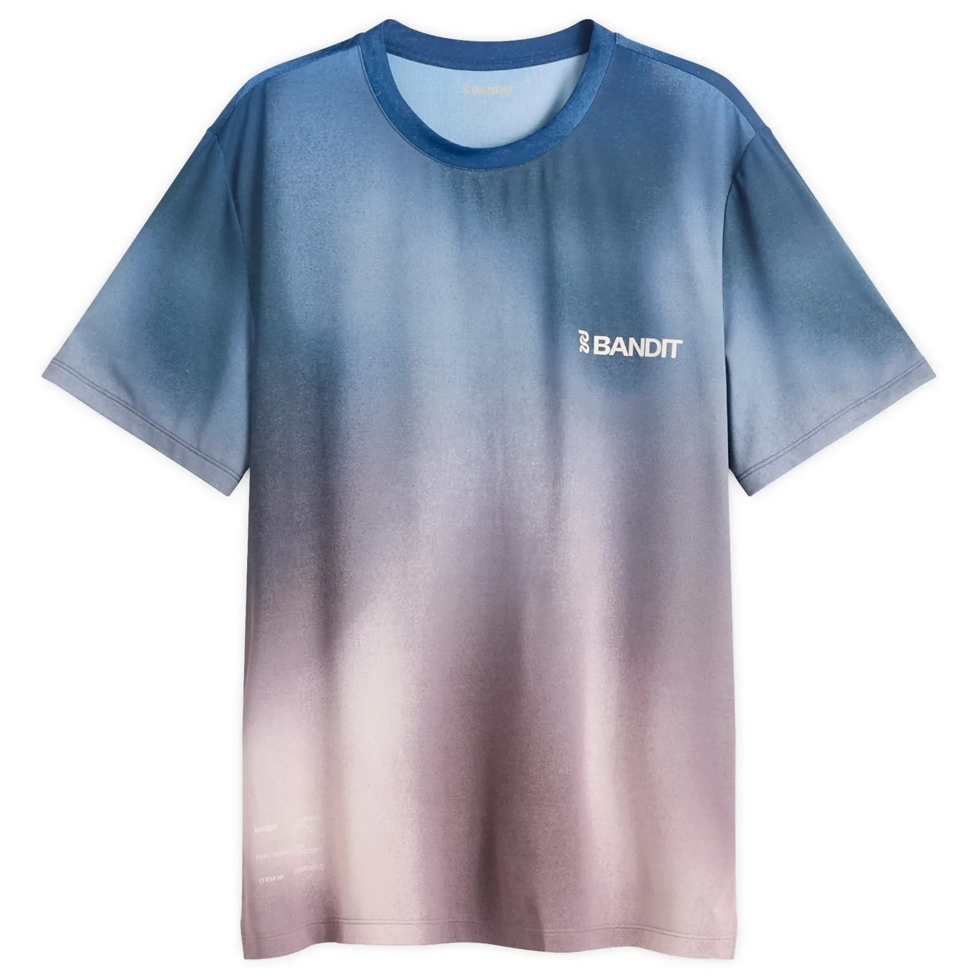 Bandit Men's Lightweight Drift Performance T-Shirt Tranuil Blue/Wave Ombre