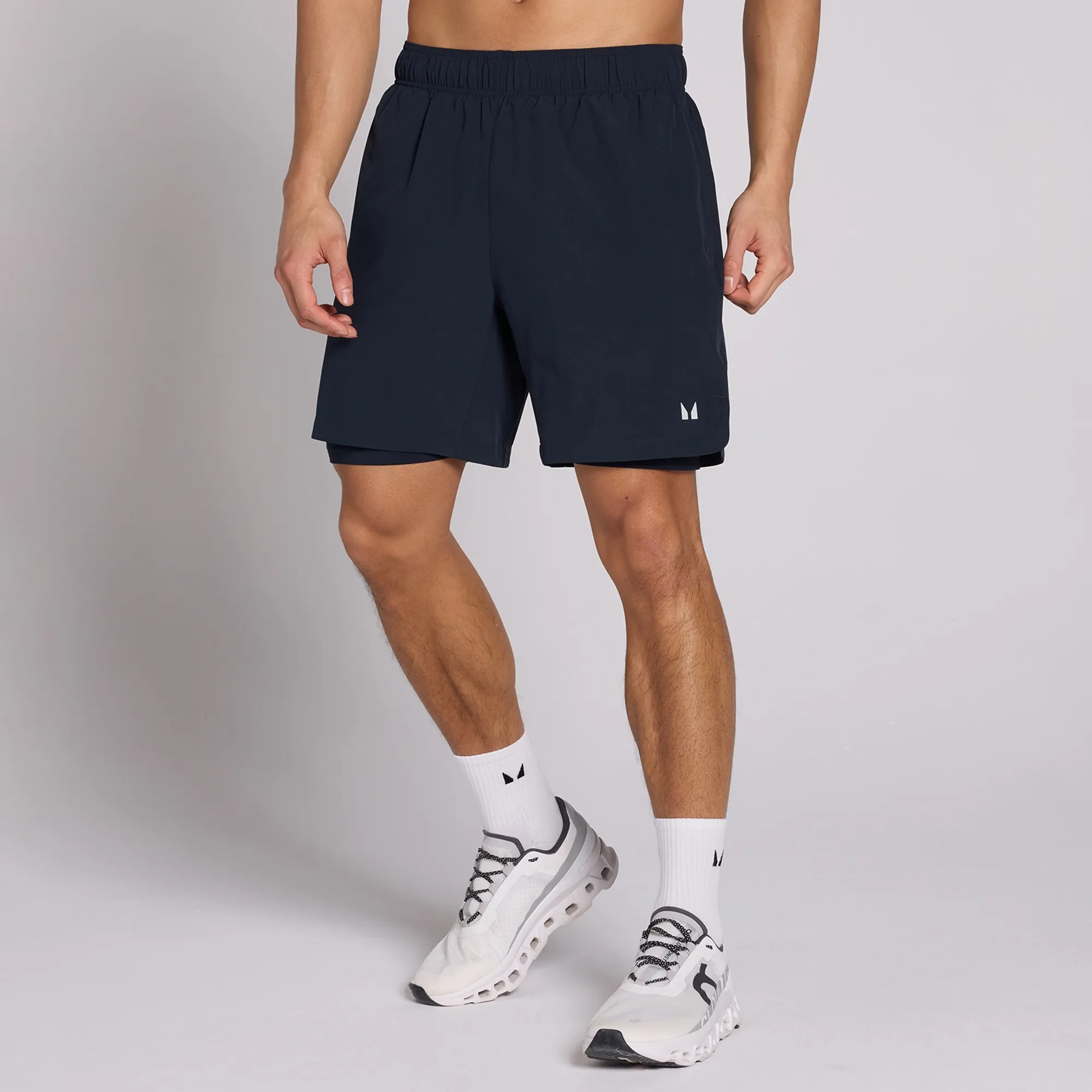 MP Men's 7  2-in-1 Training Shorts - Dark Navy - S