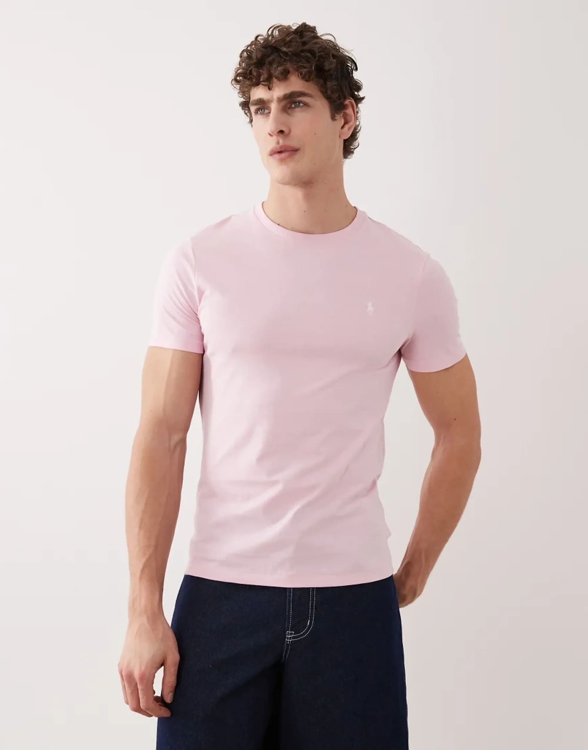 Polo Ralph Lauren  T-SHIRT AJUSTE EN COTON  men's T shirt in Pink