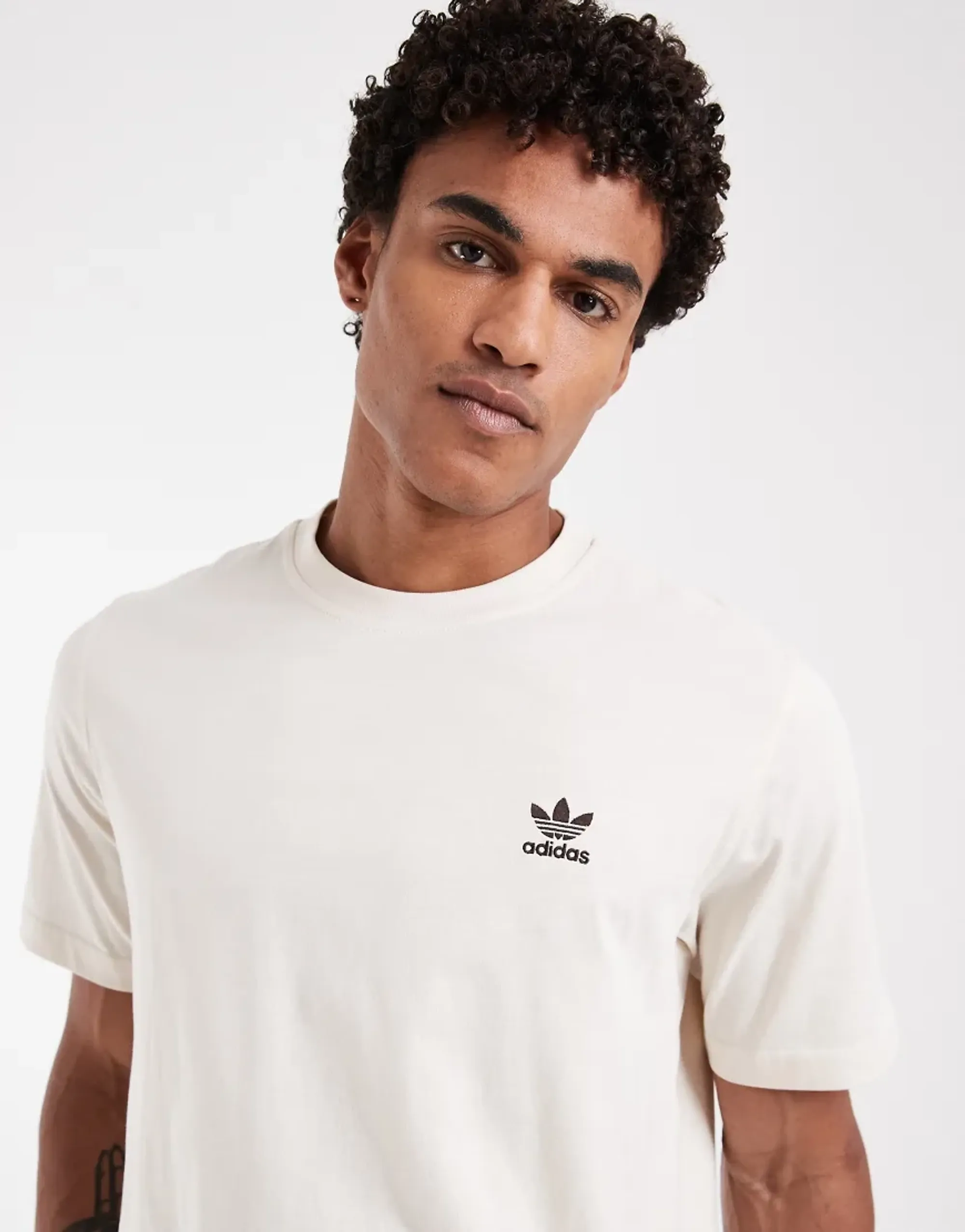 Adidas Originals Essentials Loose Fit T-Shirt In Wonder White