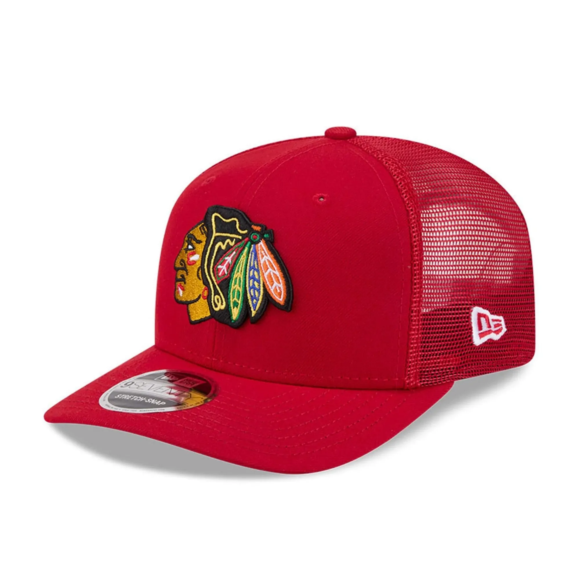 Chicago Blackhawks NHL Evergreen Red 9SEVENTY Stretch Snap Adjustable Cap New Era Cap adult unisex