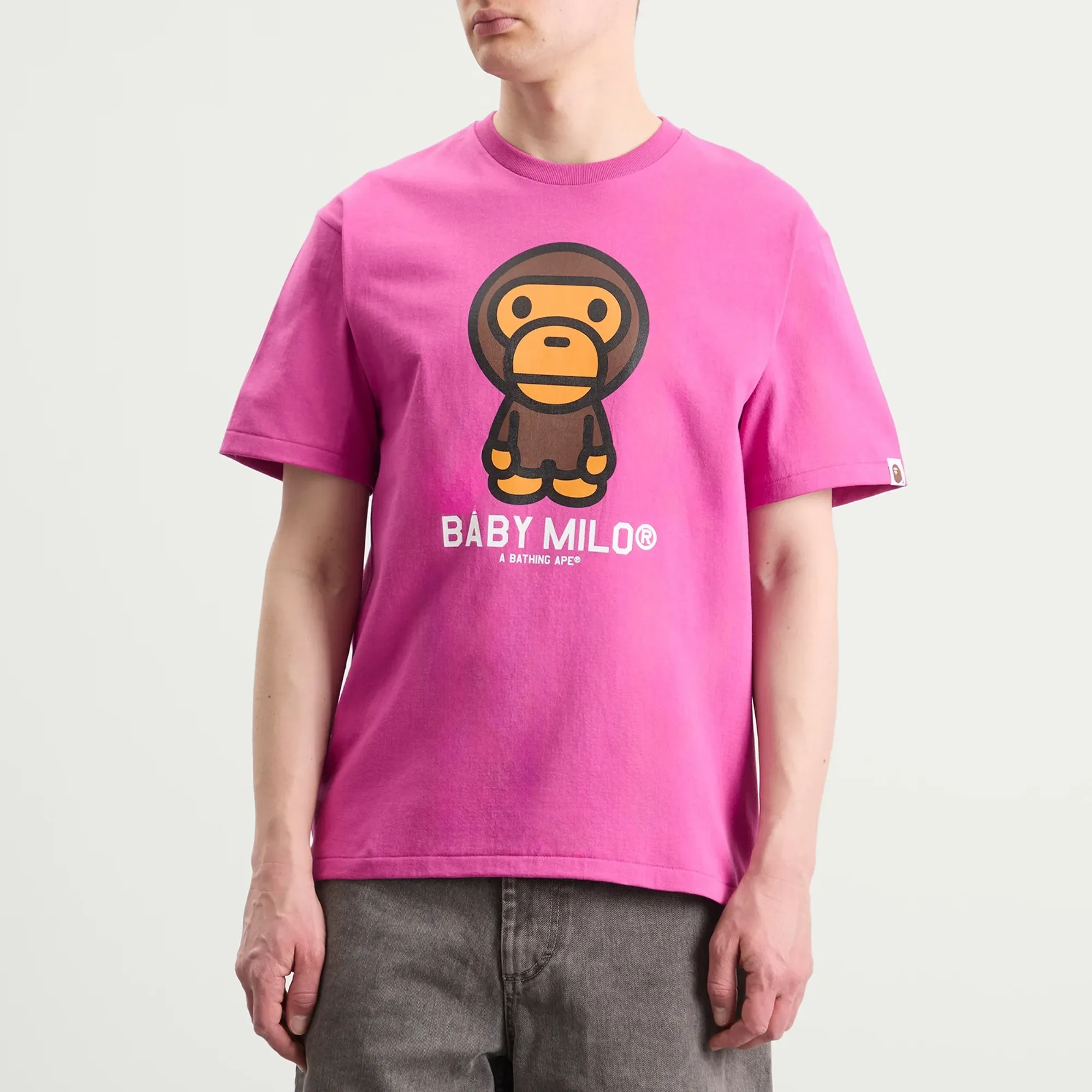 A Bathing Ape Men's Baby Milo T-Shirt Pink | 002TEM301001M-PNK