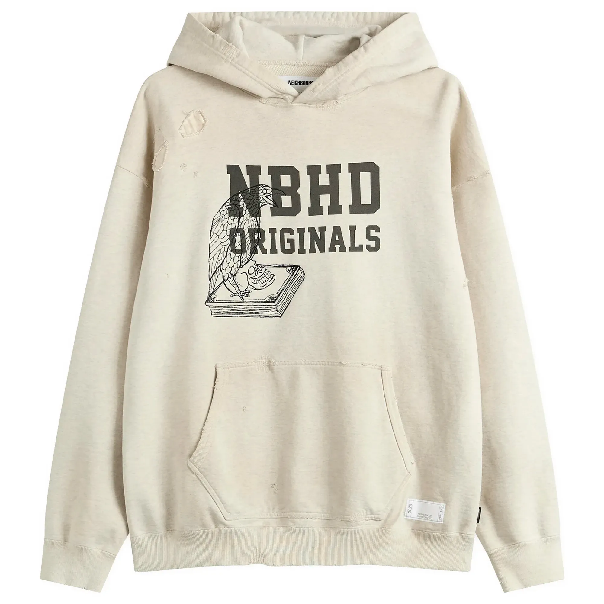 Neighborhood Men's Embroidered Savage Hoodie Oatmeal