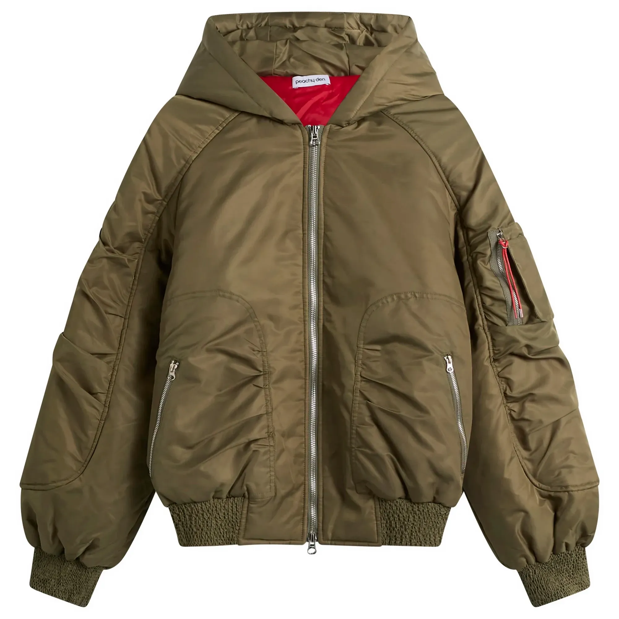 Peachy Den Women's The Penny Flight Jacket Moss