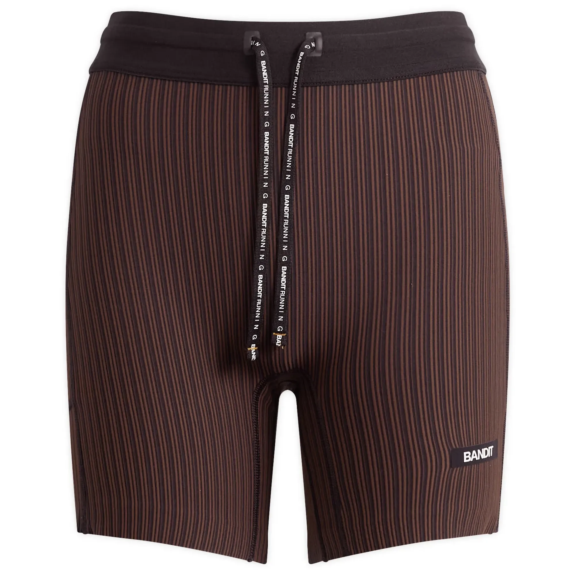 Bandit Variegated Striped Cadence™ 5” Compression Short Cacao/Bandit Black