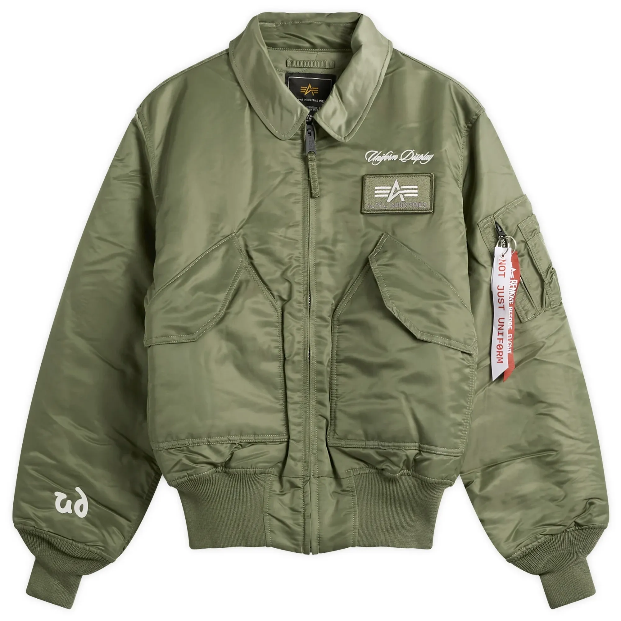 Alpha Industries Men's x Uniform Display CWU-45 Bomber Jacket - END. Exclusive Green