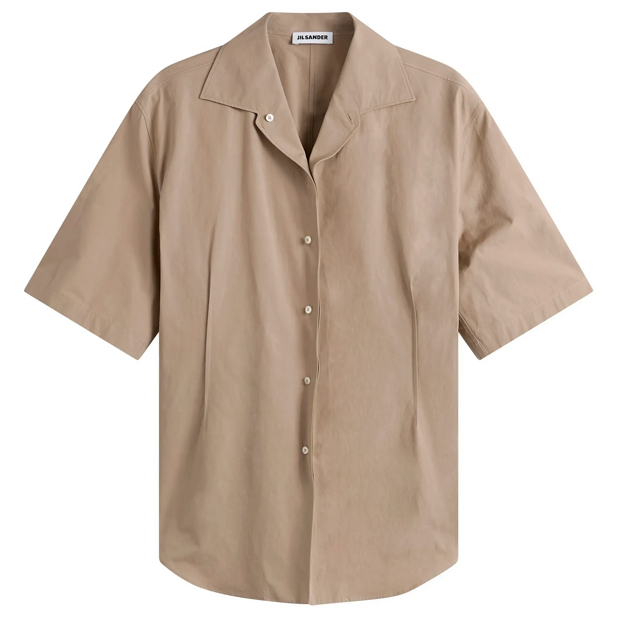Jil Sander Men's Short Sleeve Boxy Fit Shirt Green