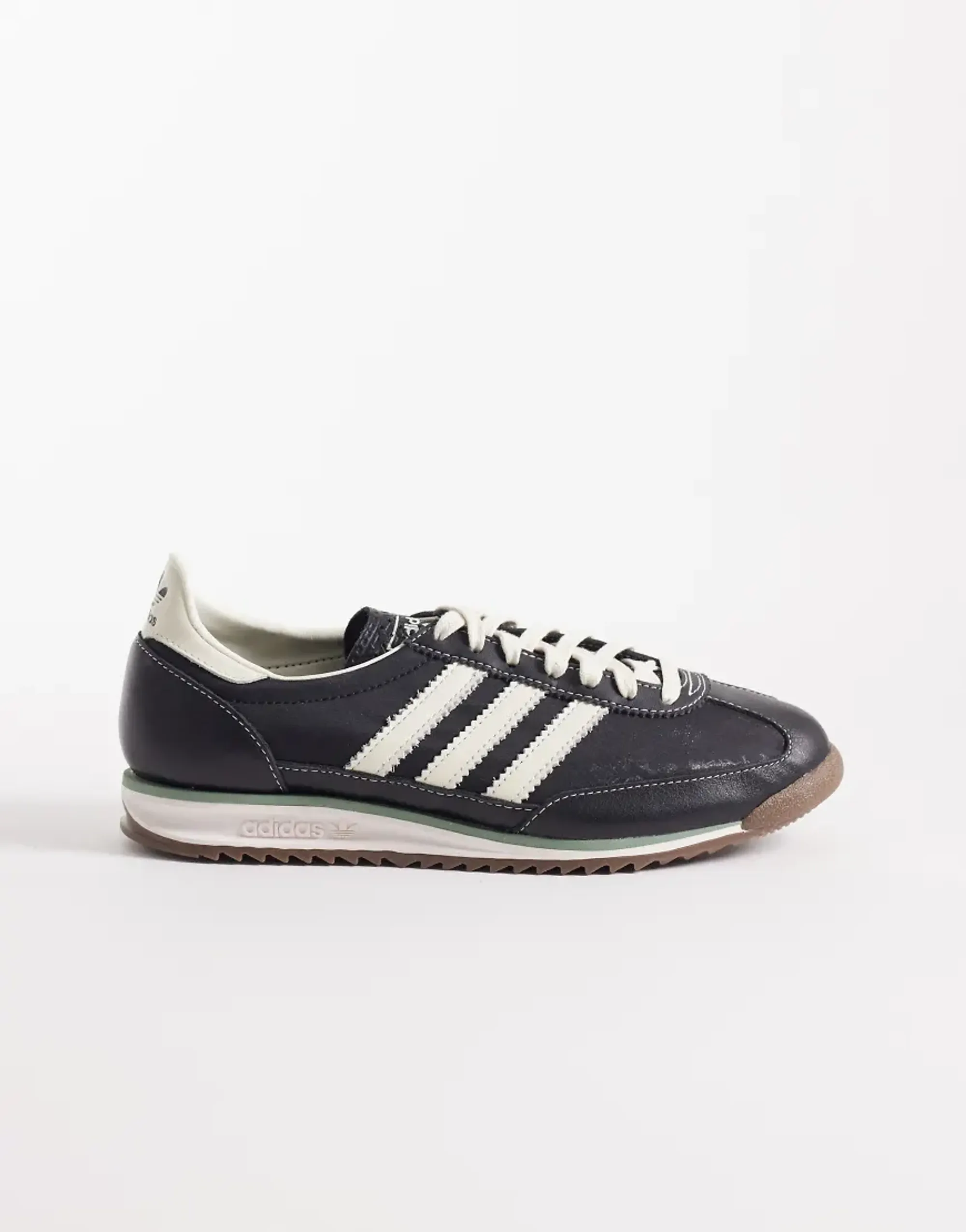 Adidas Originals Sl 72 Og Contrast Stitch Trainers In Black And Cream