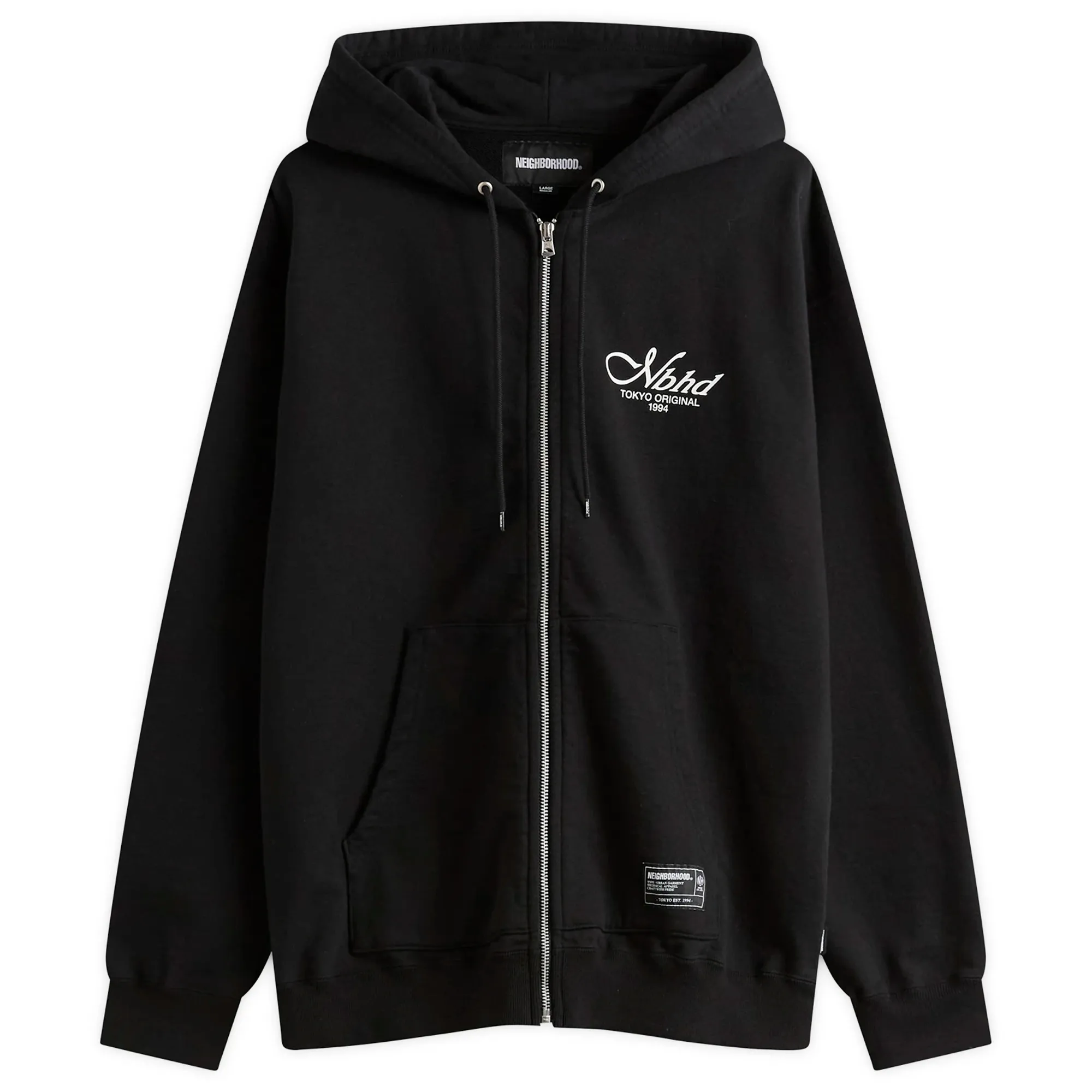Neighborhood Men's Staple Logo Zip Hoodie Black