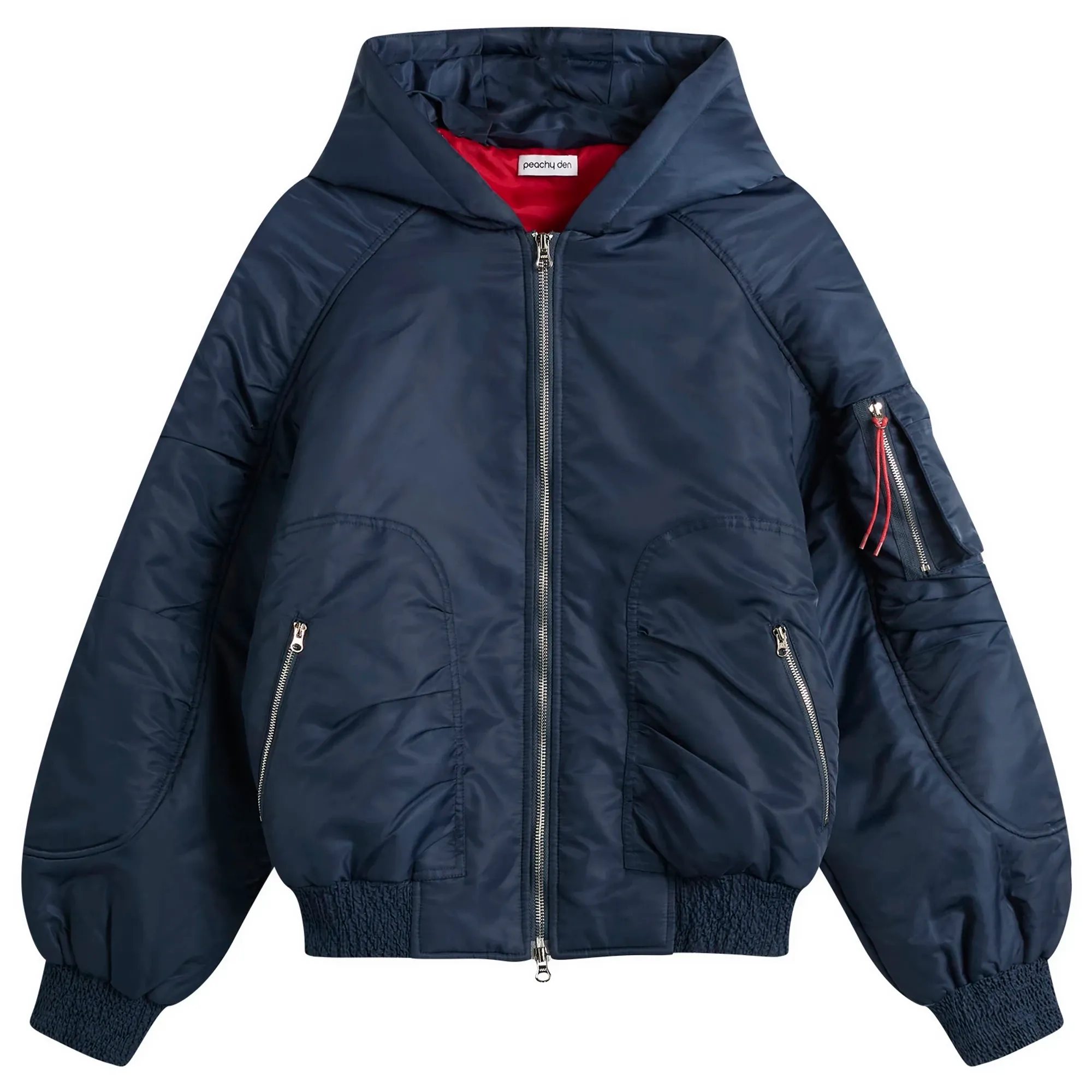 Peachy Den Women's The Penny Flight Jacket Navy