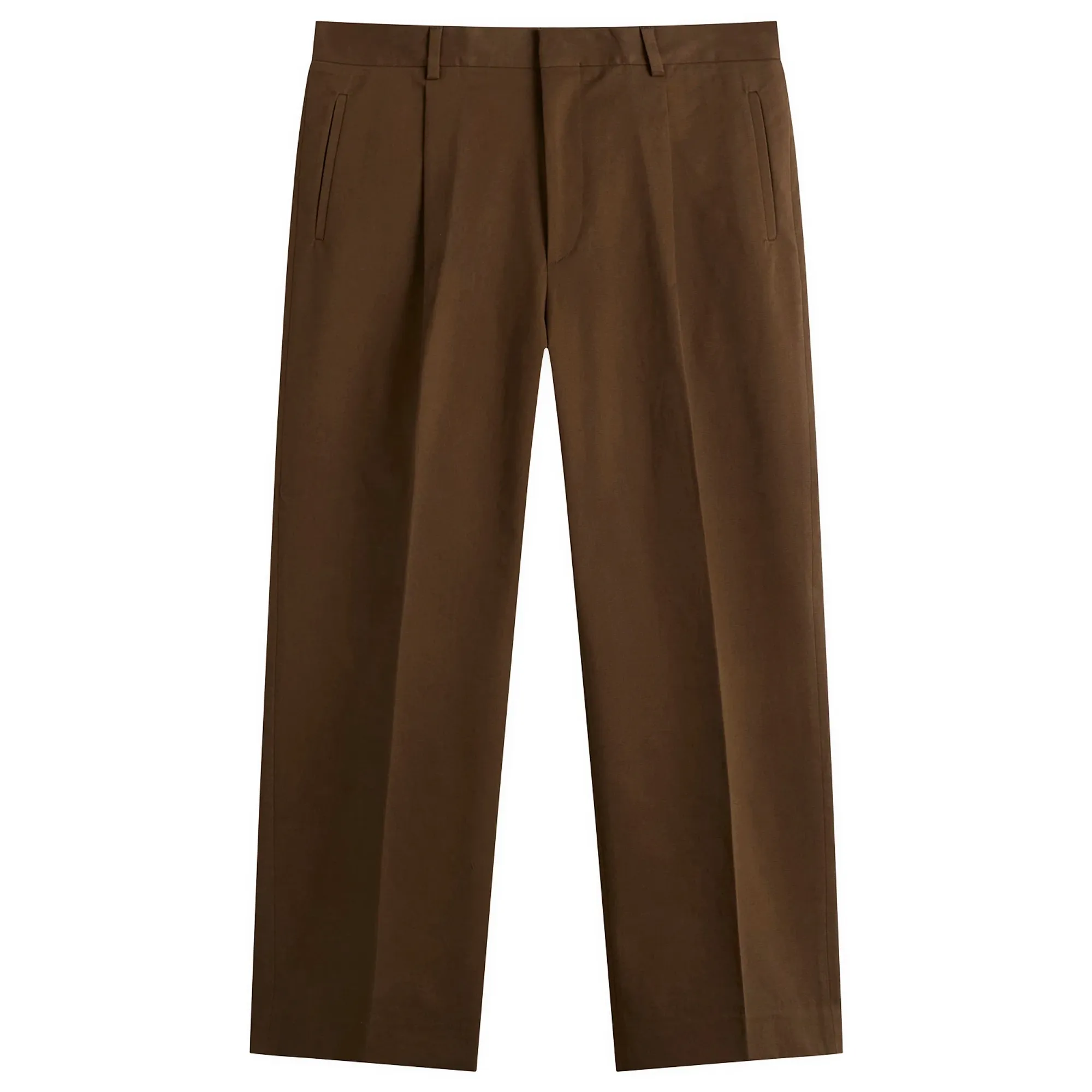 Le Père Men's Pleated Trousers Brown