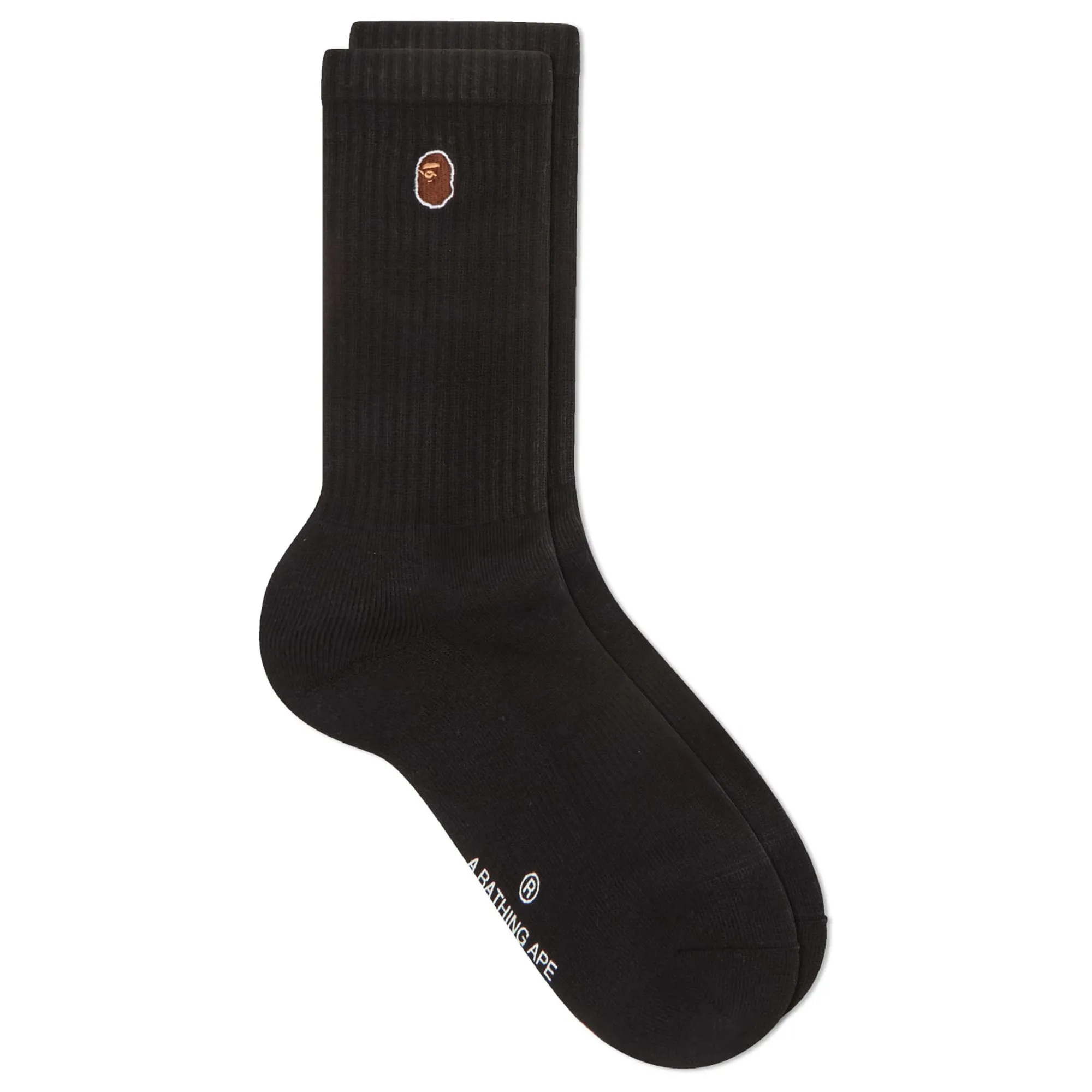 A Bathing Ape Men's Ape Head One Point Socks Black