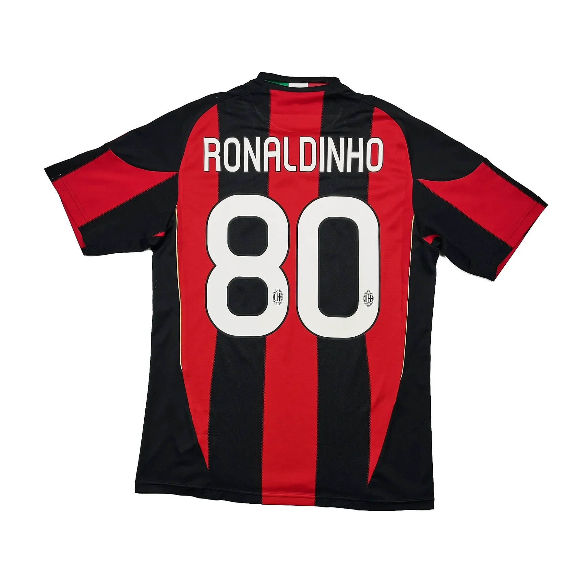 2010/11 AC Milan Ronaldinho #80 Home Shirt (S) Adidas | Cult Kits