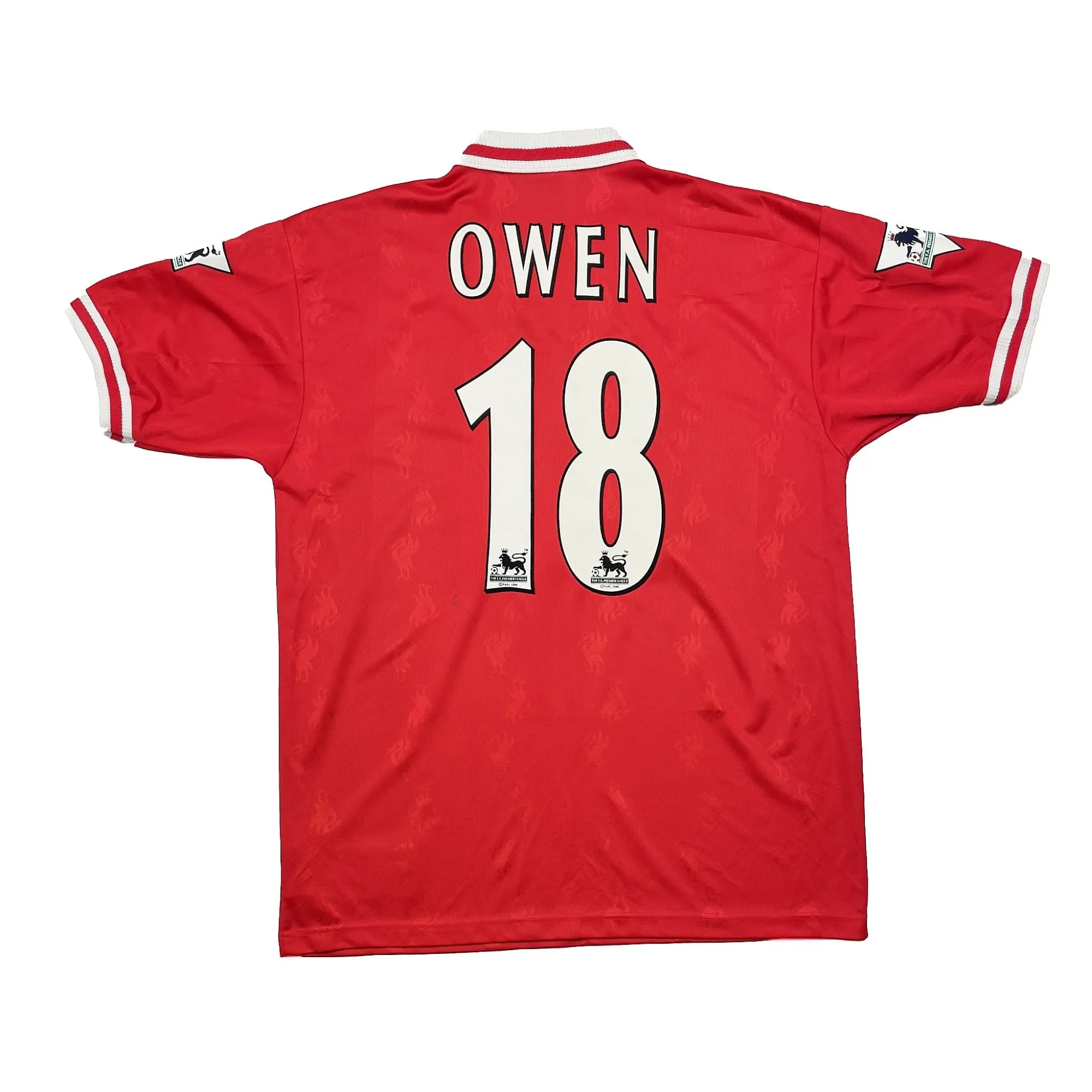 1996/98 Liverpool Owen #18 Home Shirt (L) Reebok | Cult Kits