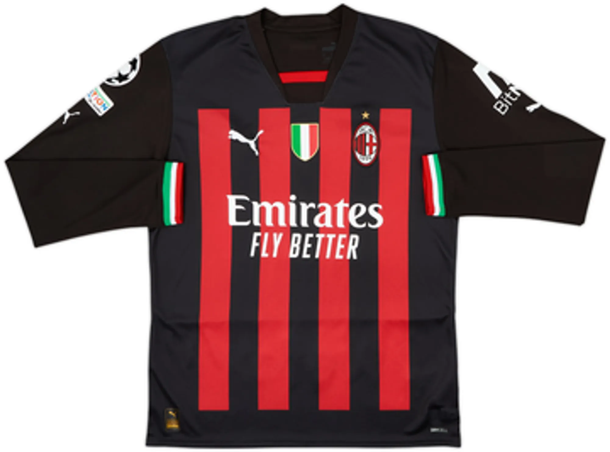 2022-23 AC Milan Home L/S Shirt Theo #19 - 10/10 - (M