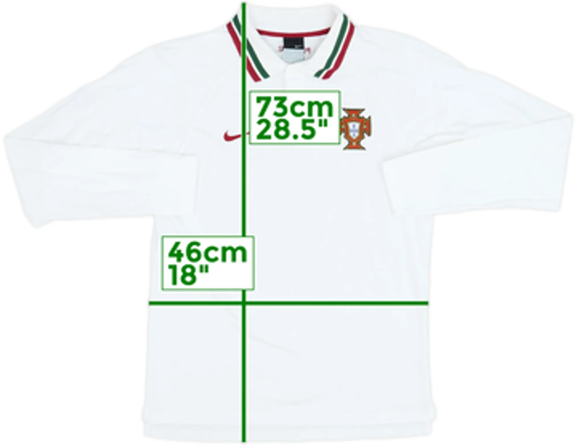 2006-08 Portugal Nike Polo L/S Shirt - 8/10 - (S)