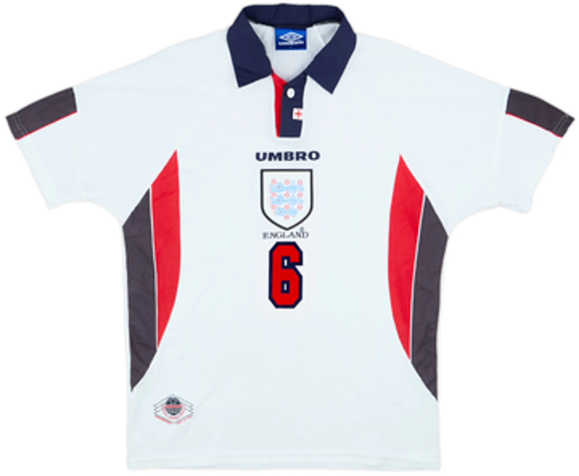 1997-99 England Home Shirt Southgate #6 - 6/10 - (L)
