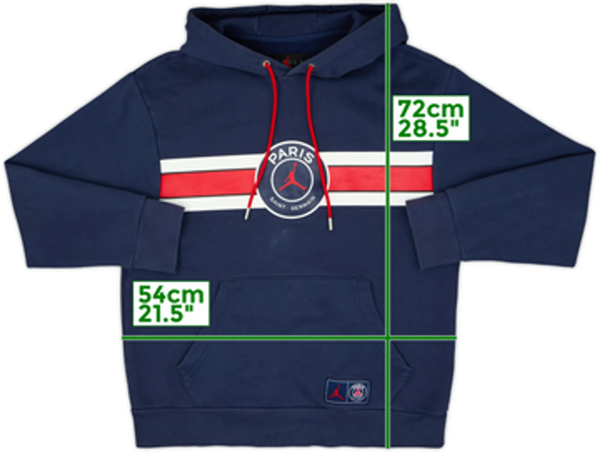 2021-22 Paris Saint-Germain Jordan Hooded Sweat Top - 6/10 - (M)