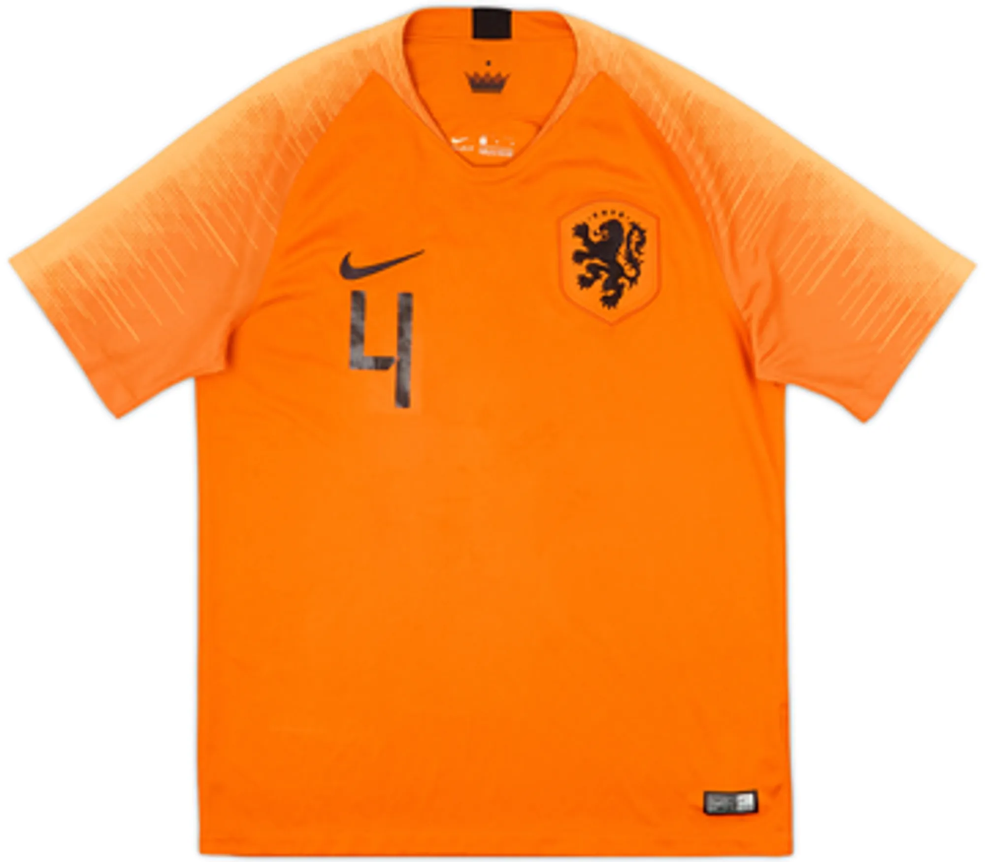 2018-19 Netherlands Home Shirt Virgil #4 - 5/10 - (M)