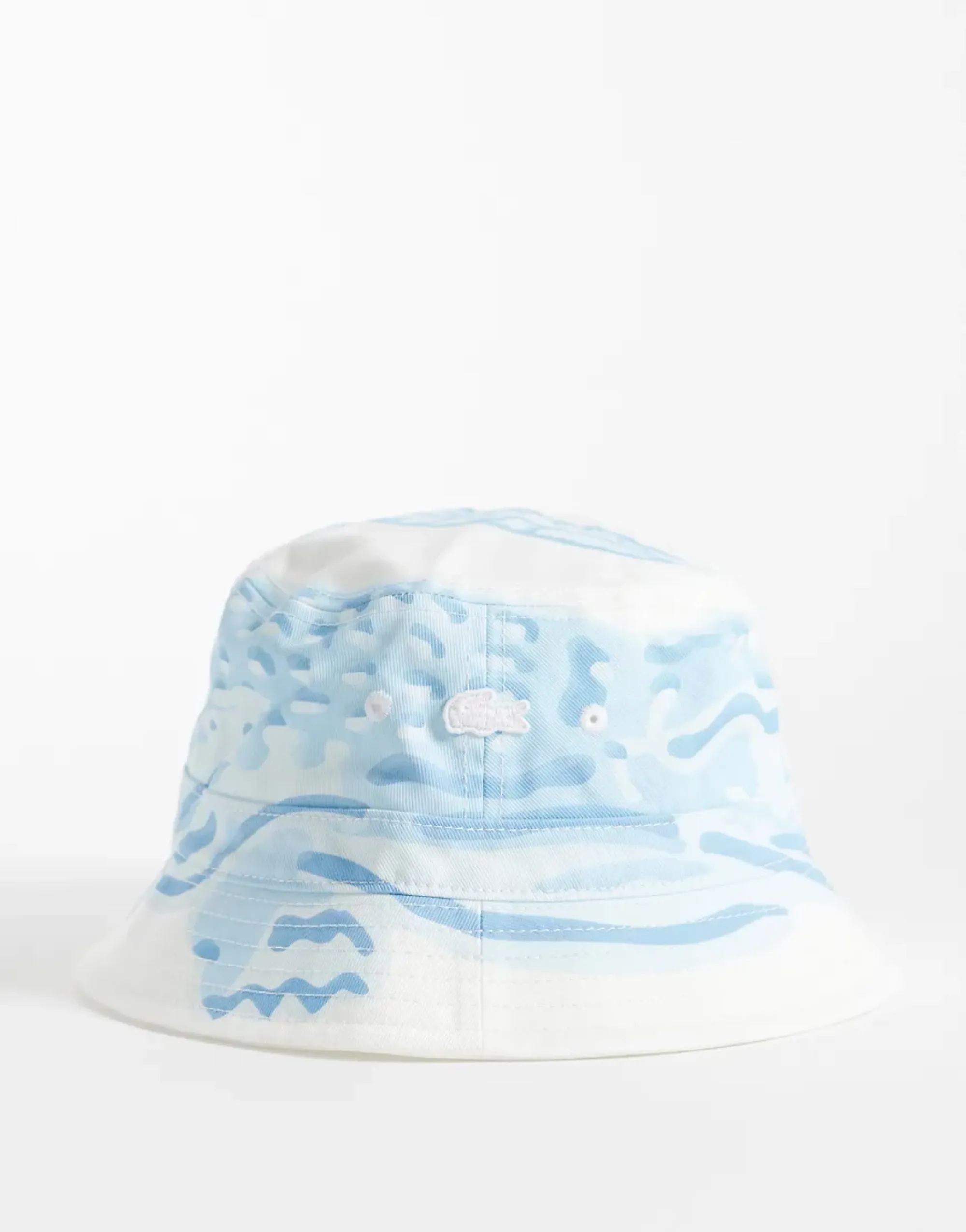 Lacoste Printed Cotton Twill Bucket Hat - White