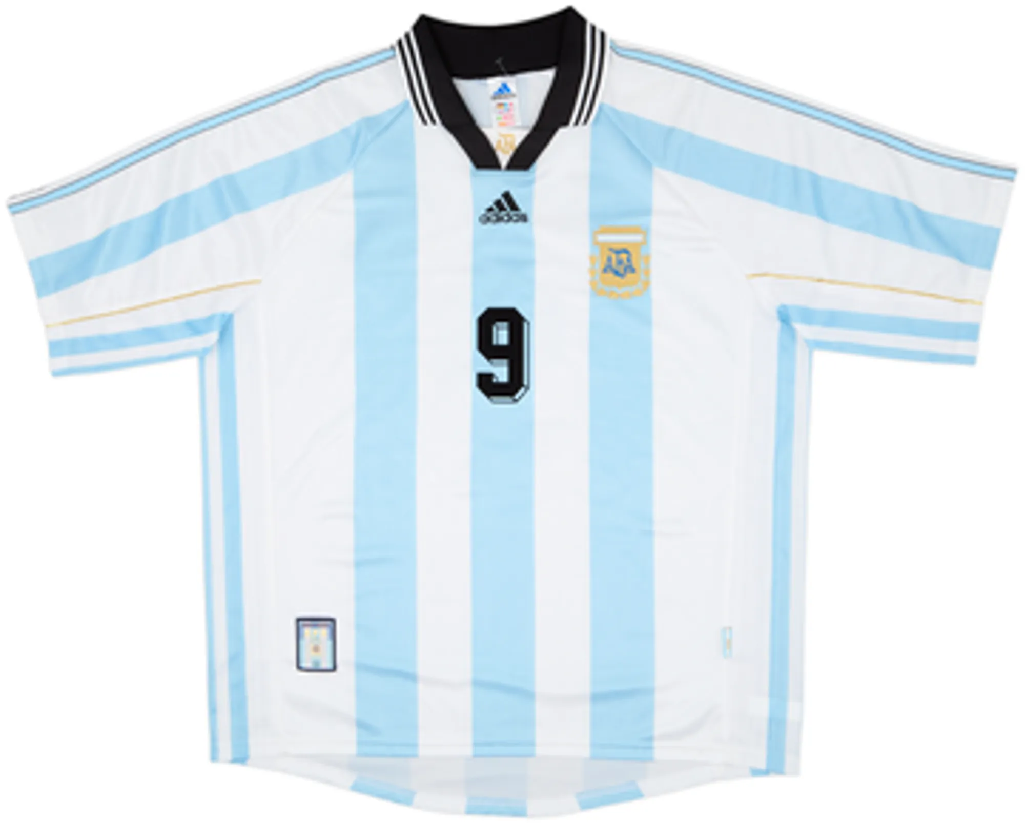 1998-99 Argentina Home Shirt Batistuta #9 - 9/10 - (L)