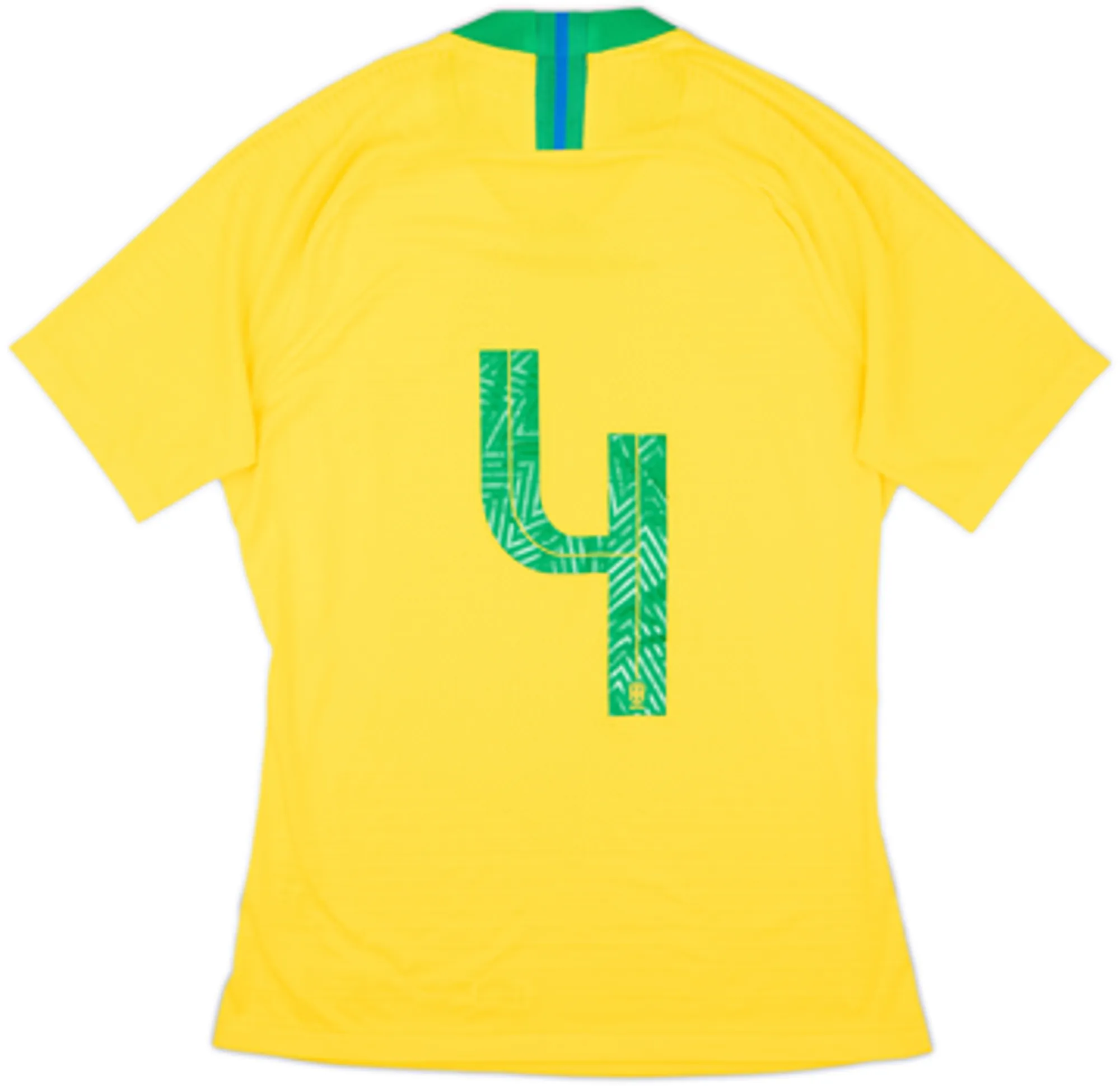 2018-19 Brazil Player Issue Home Shirt #4 - 10/10 - (M)