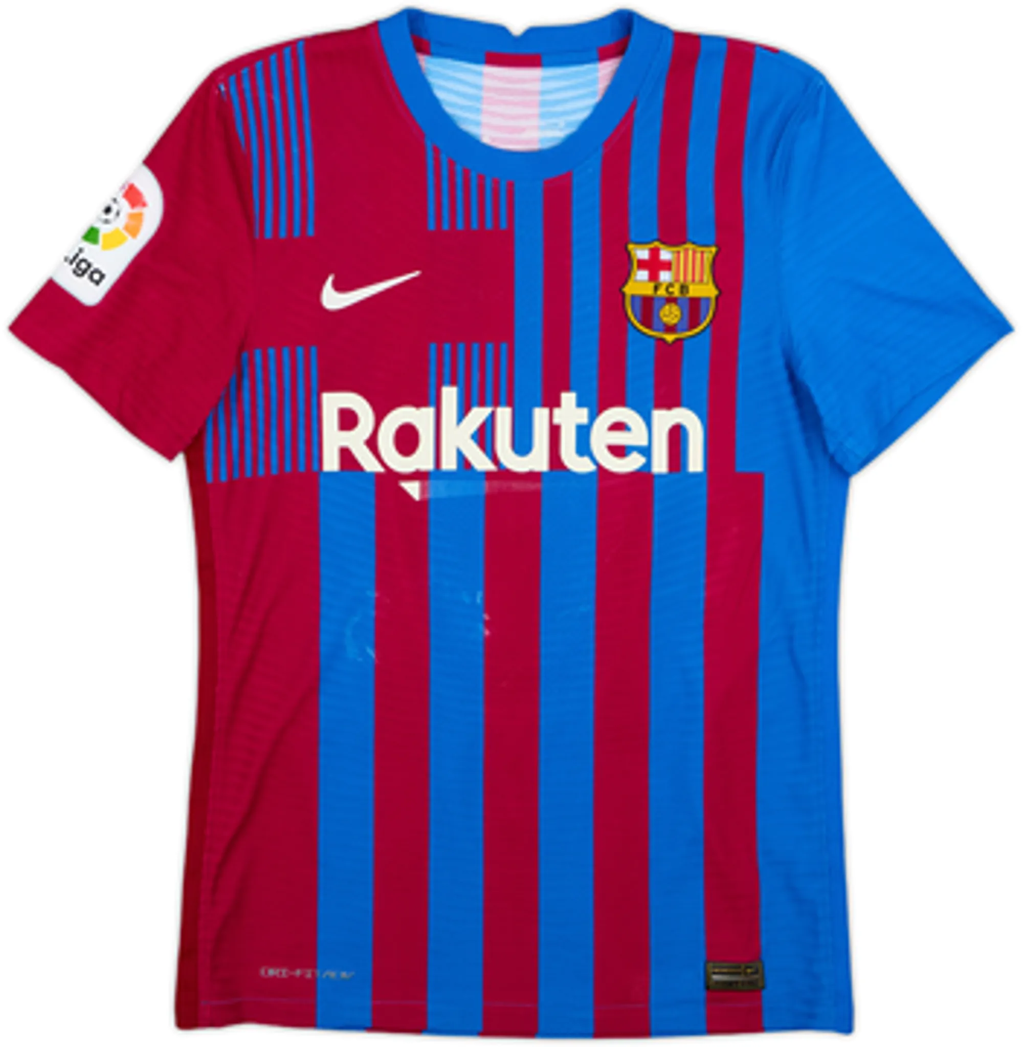 2021-22 Barcelona Authentic Home Shirt Pique #3 - 4/10 - (S)