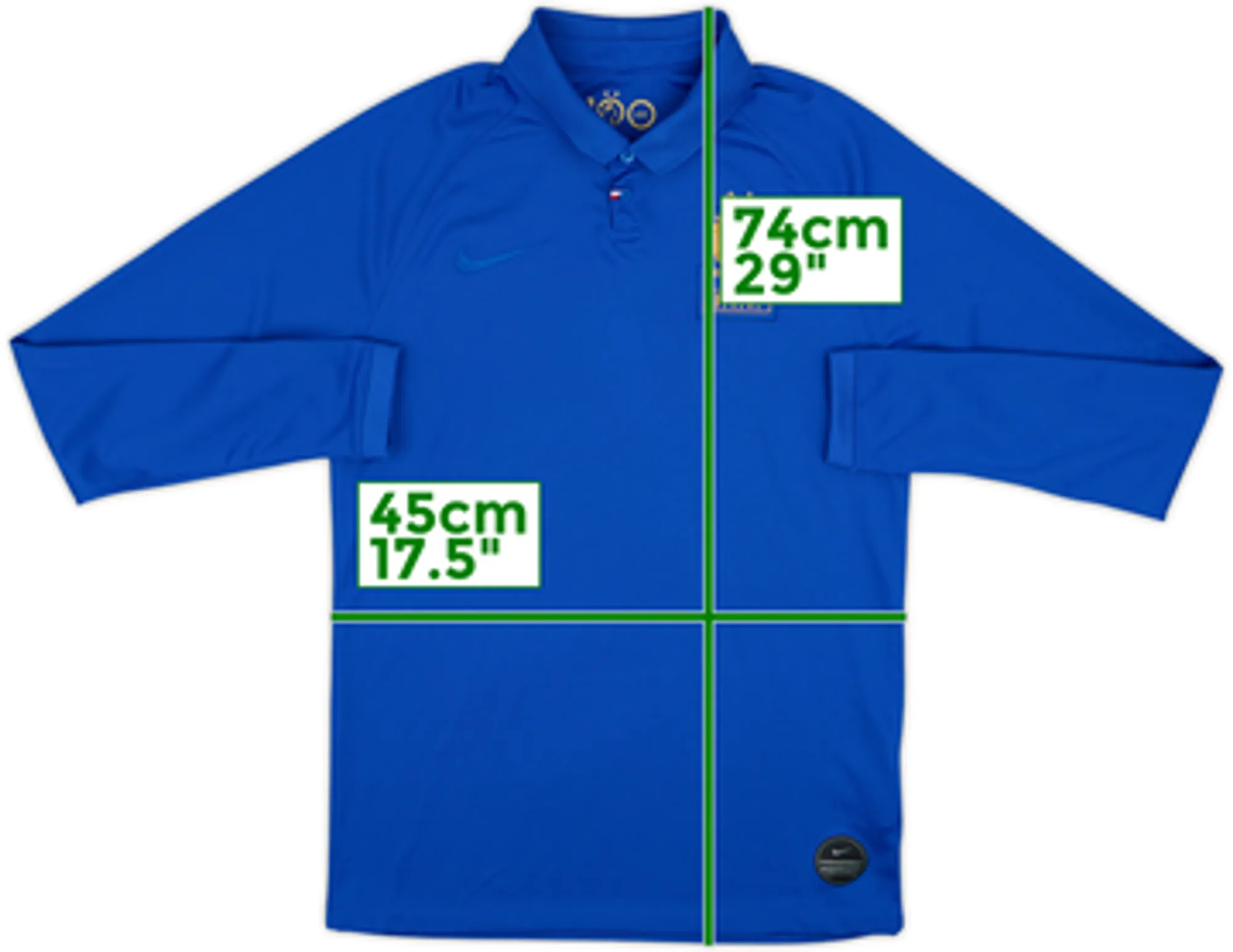 2019 France Centenary Home L/S Shirt - 9/10 - (S)