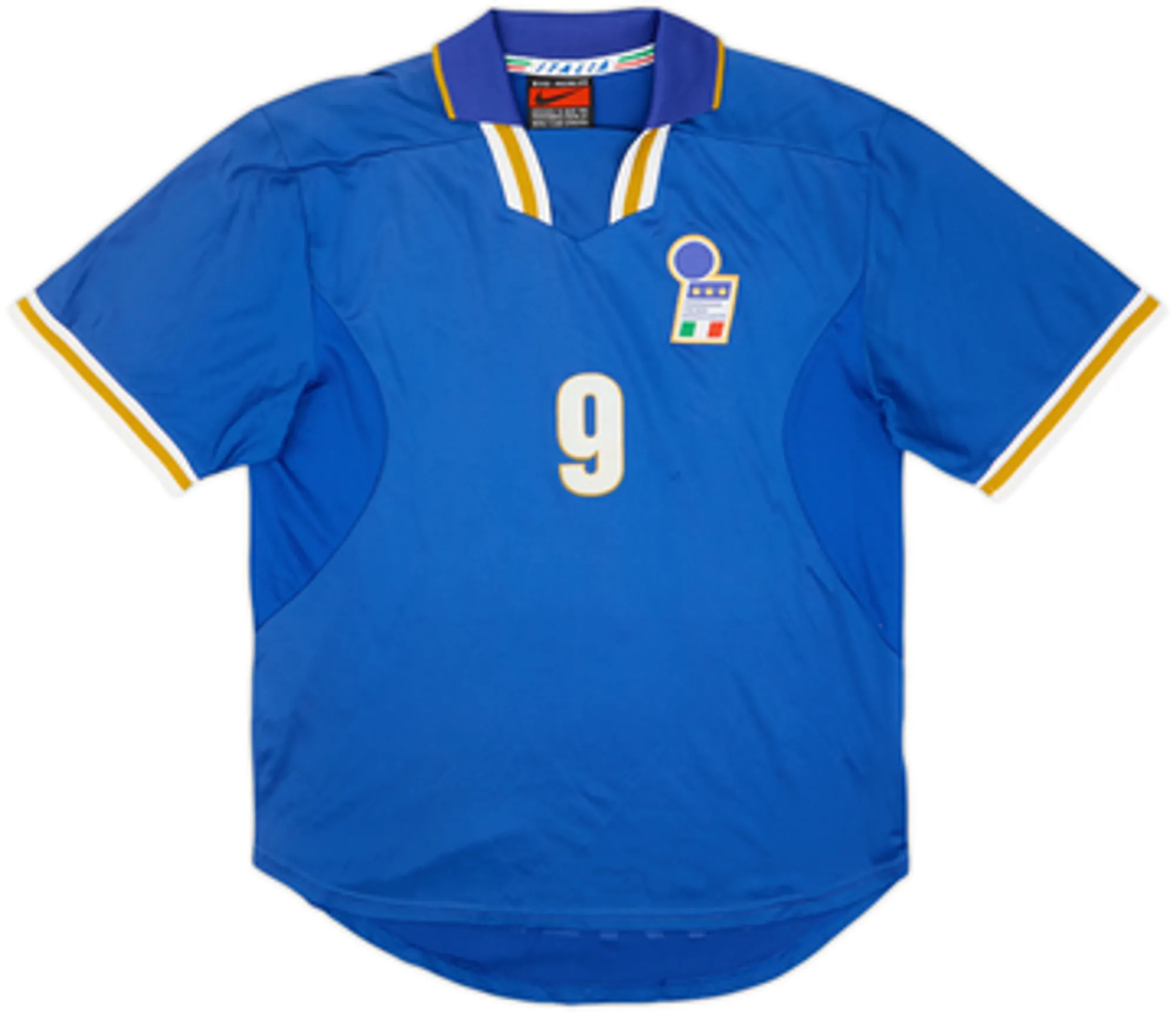 1996-97 Italy Player Issue Home Shirt Casiraghi #9 - 8/10 - (L)