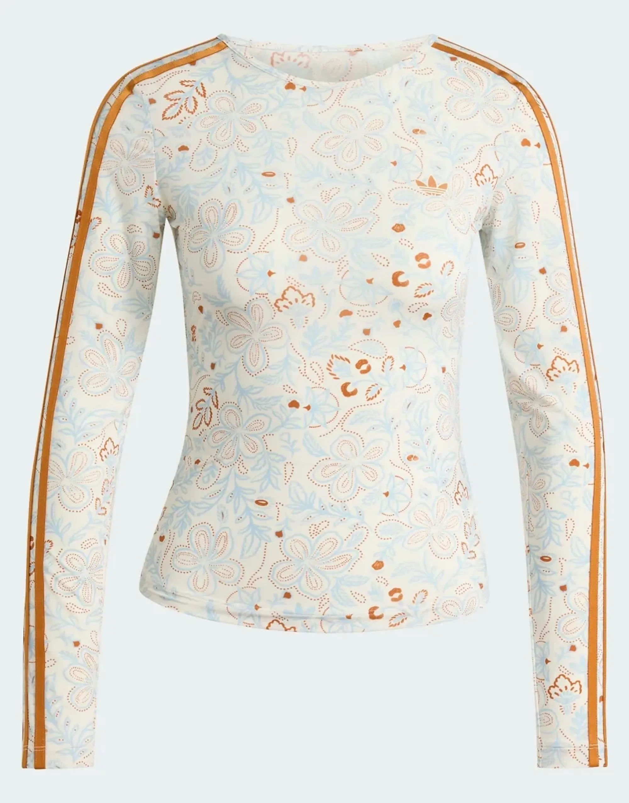 Adidas Originals Adidas Originals Summer Glow Mesh Graphics Long Sleeve In Off White / Rustic Orange