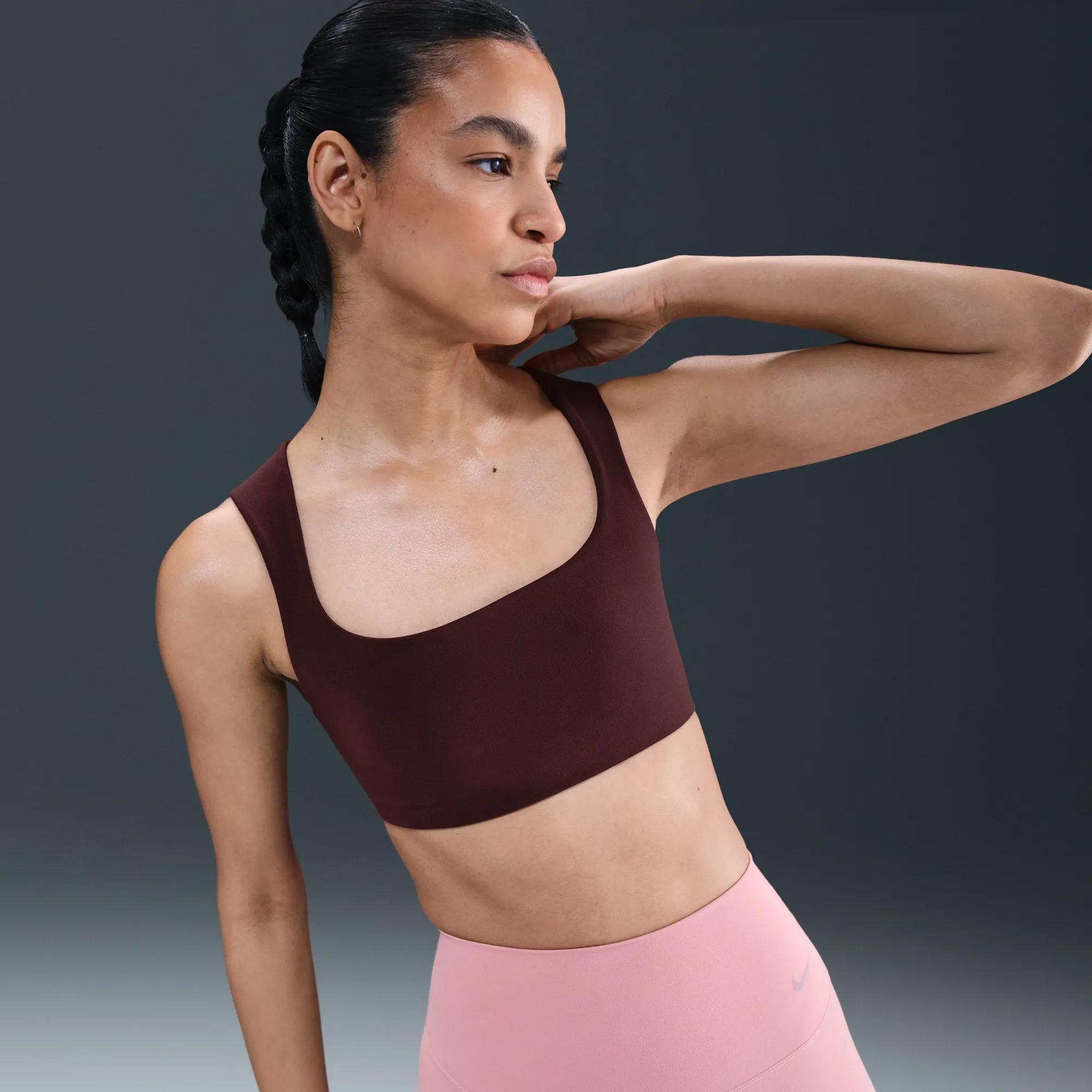Nike Zenvy Women's Light-Support Lightly Lined Sports Bra - Red - Nylon/Elastane