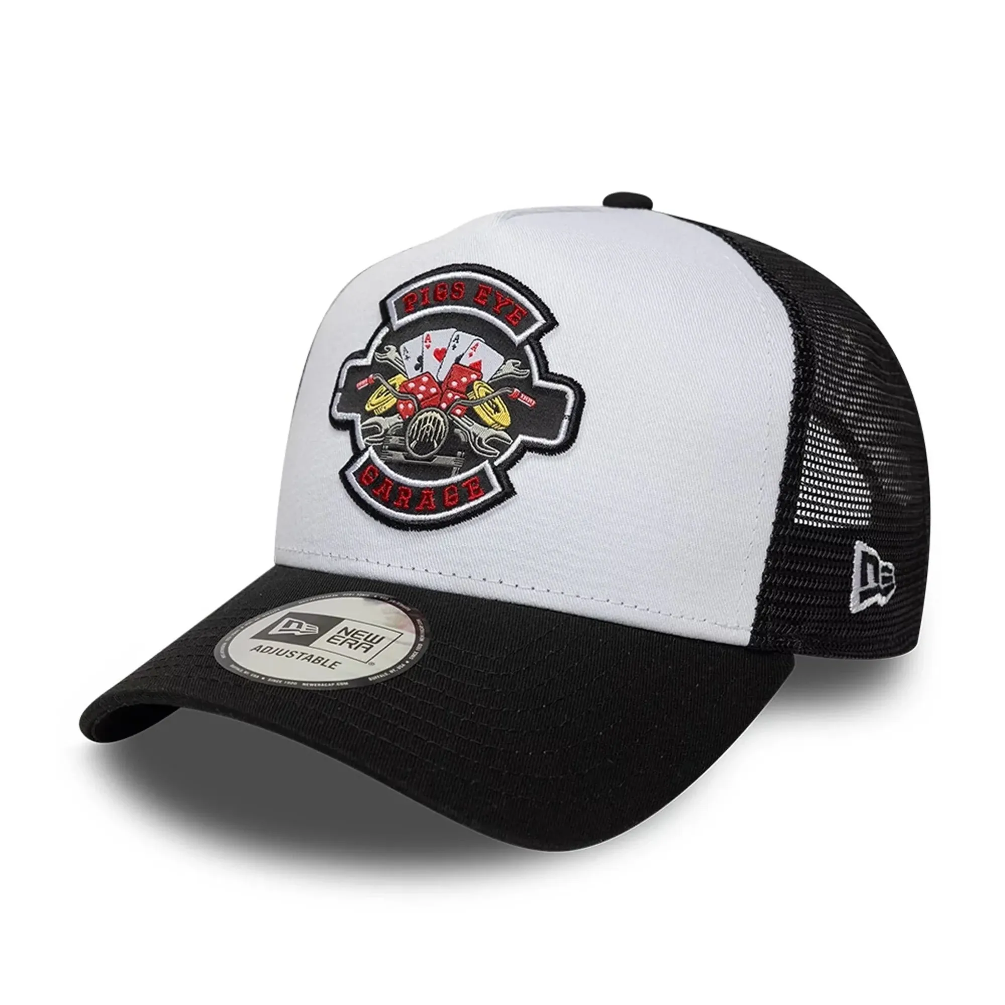 New Era Location Icon Black 9FORTY A-Frame Trucker Adjustable Cap adult unisex