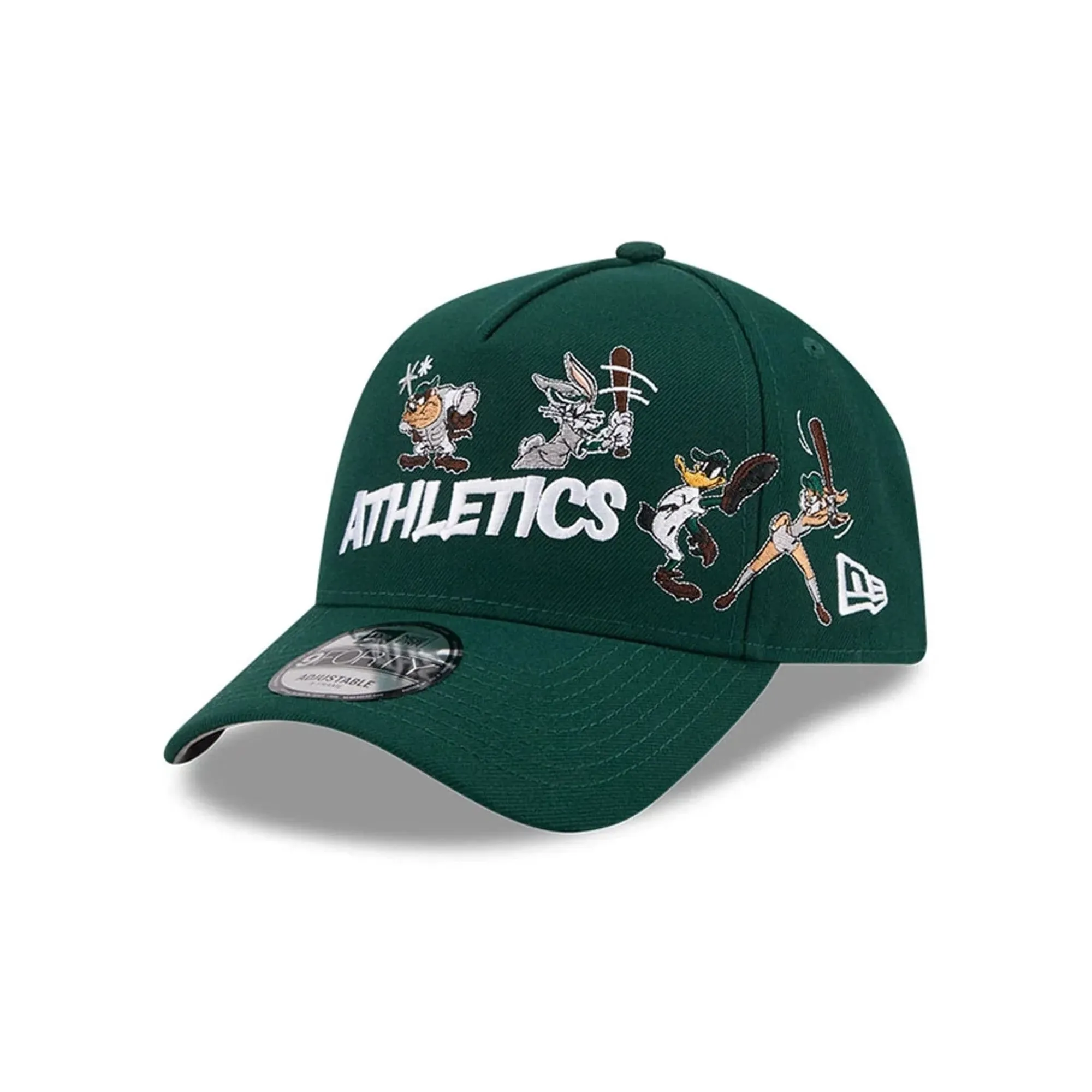 Athletics MLB X Looney Tunes Dark Green 9FORTY A-Frame Adjustable Cap New Era Cap adult unisex