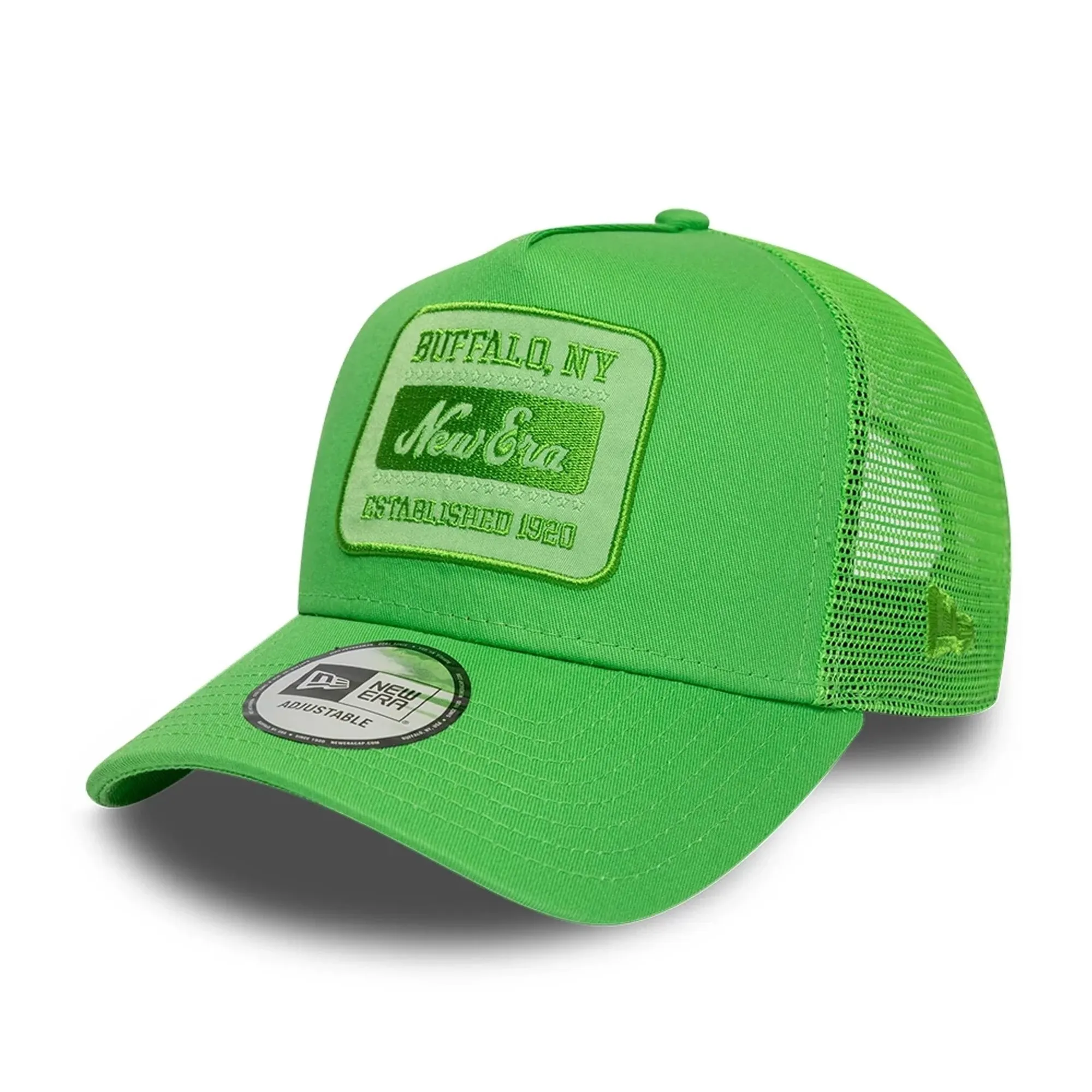 New Era Patch Open Green 9FORTY A-Frame Trucker Adjustable Cap adult unisex