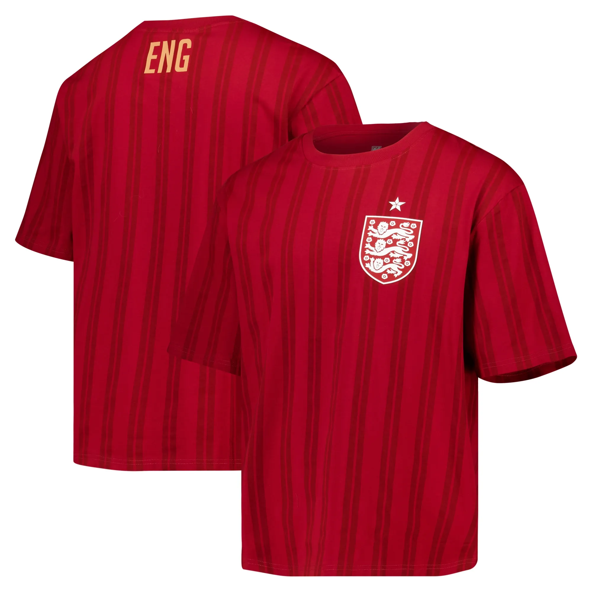 England Lifestyle Stripe Graphic T-Shirt - Red