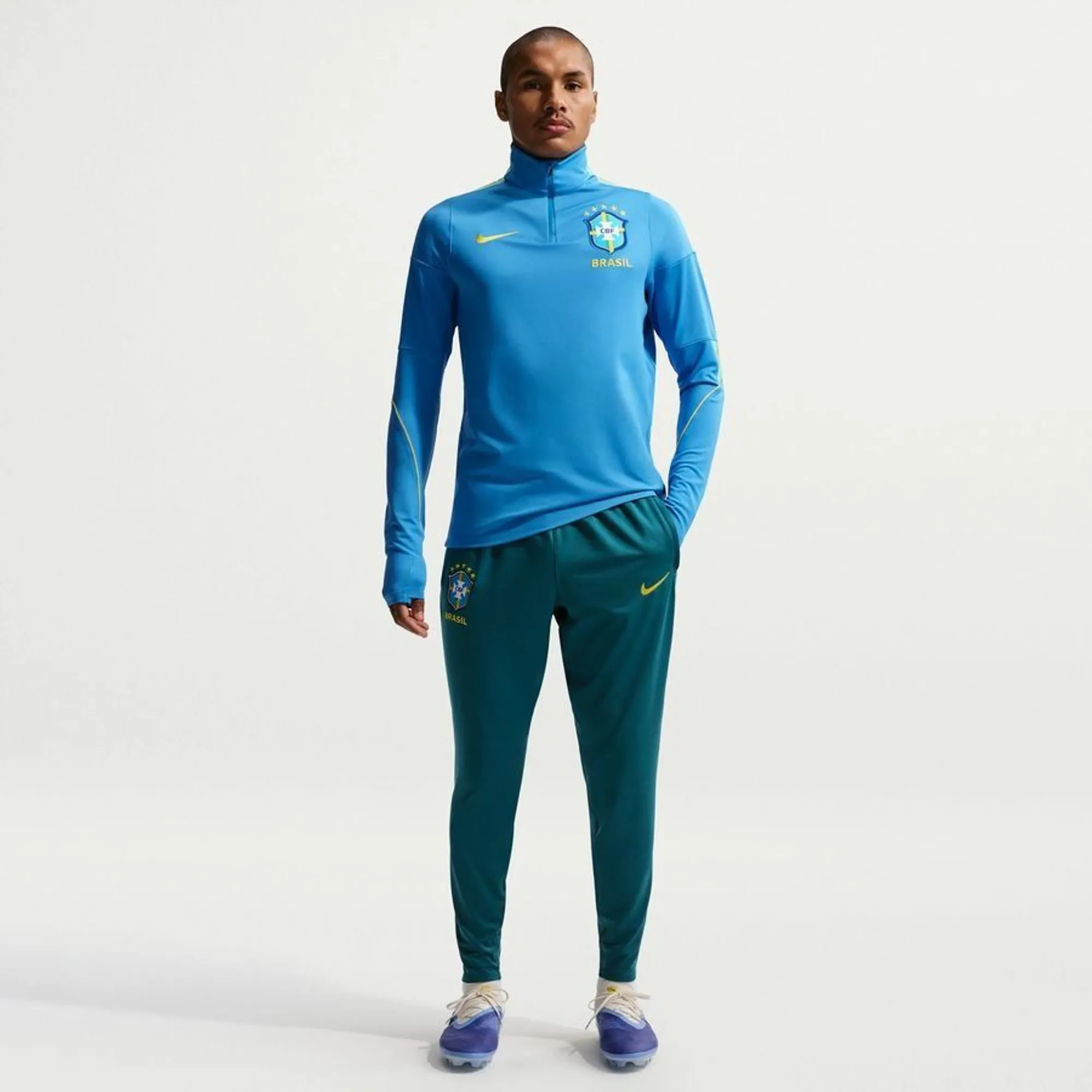 Brazil Training Trousers Dri-Fit Strike World Cup 2026 - Geode Teal/Light Menta/Midwest Gold - ['Blue']