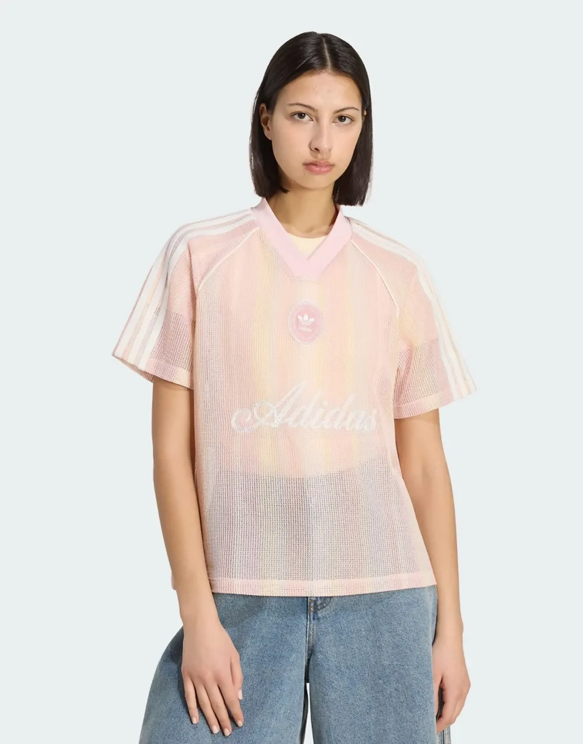 Adidas Originals Summer Glow Knitted Oversized Jersey In Pink