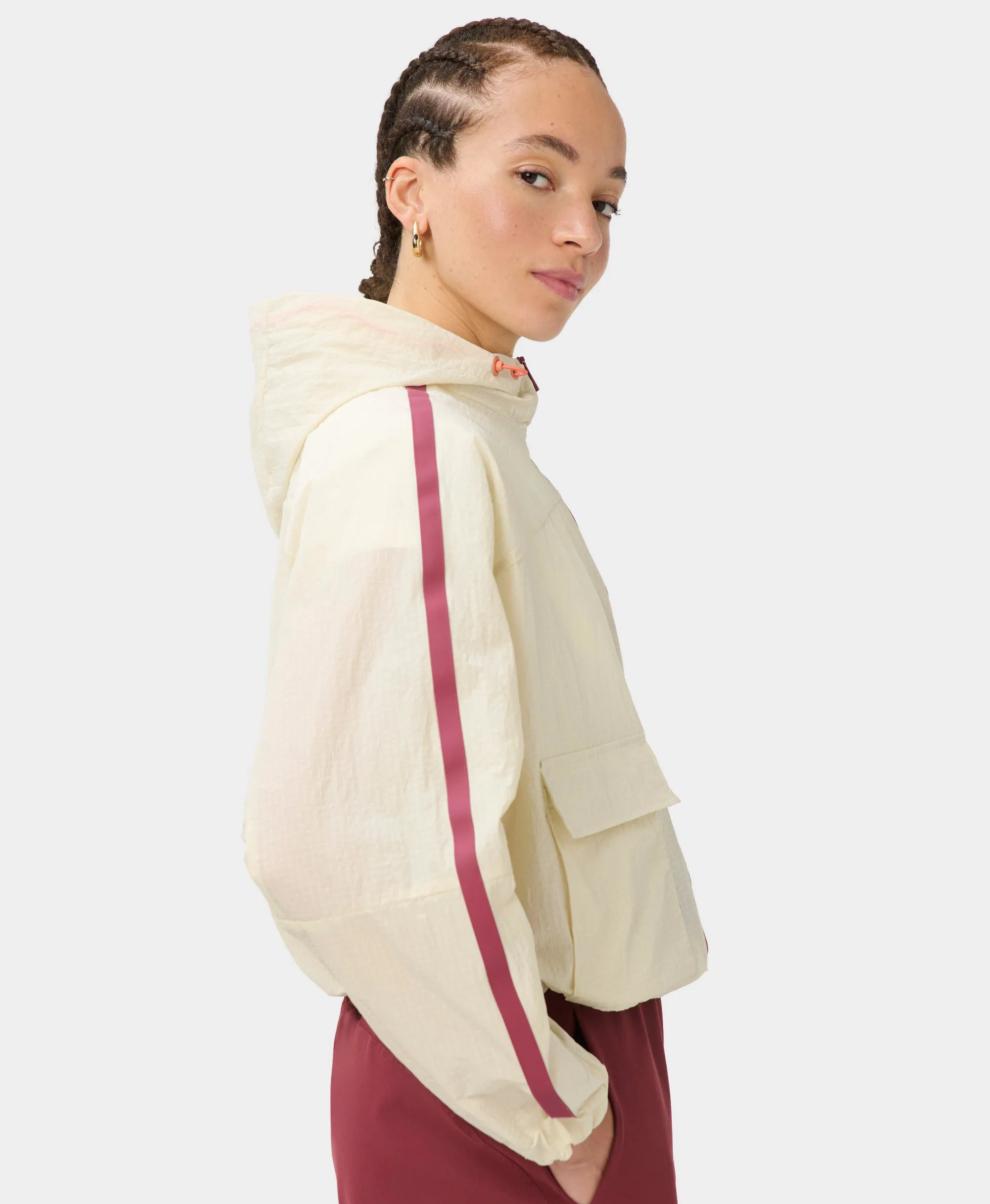 Sweaty Betty Ripstop Patch Pocket Lightweight Jacket, Neutral, Women's XXL