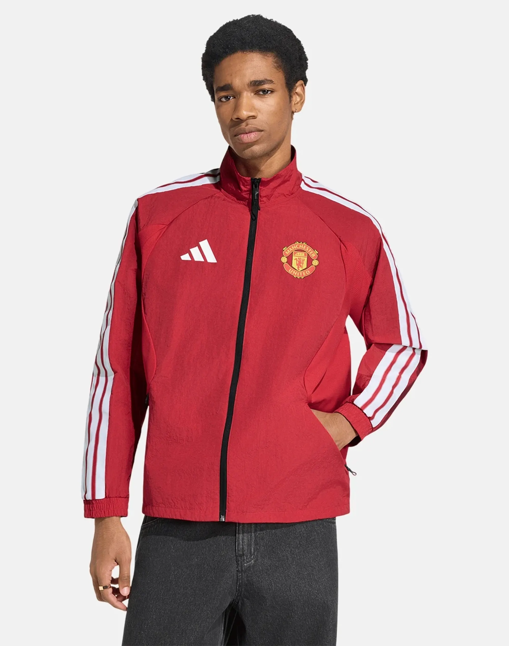 Men's adidas Adults Manchester United Anthem Jacket in Red 