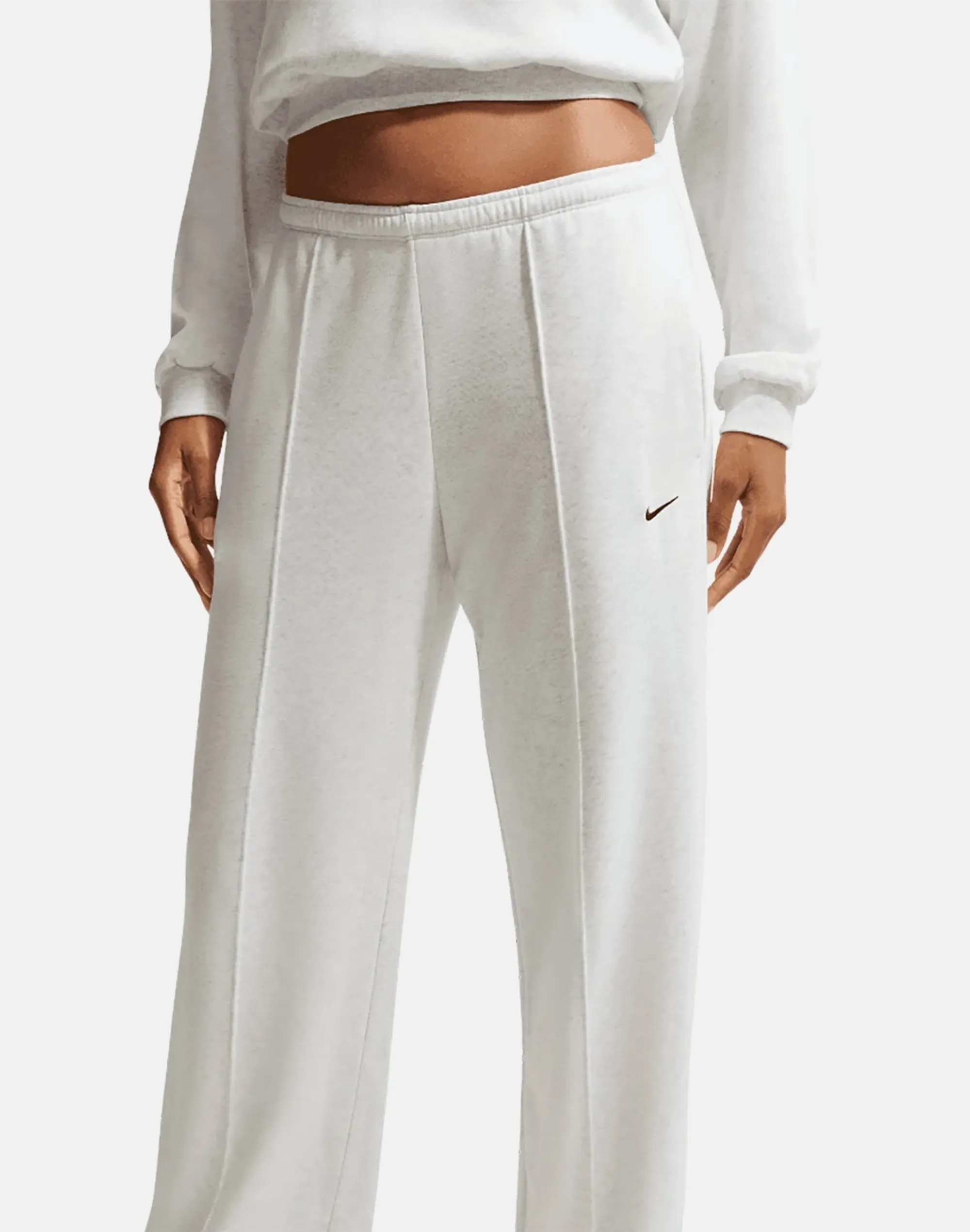 Women's Nike Chill Knit French Terry Pants in Black/White 