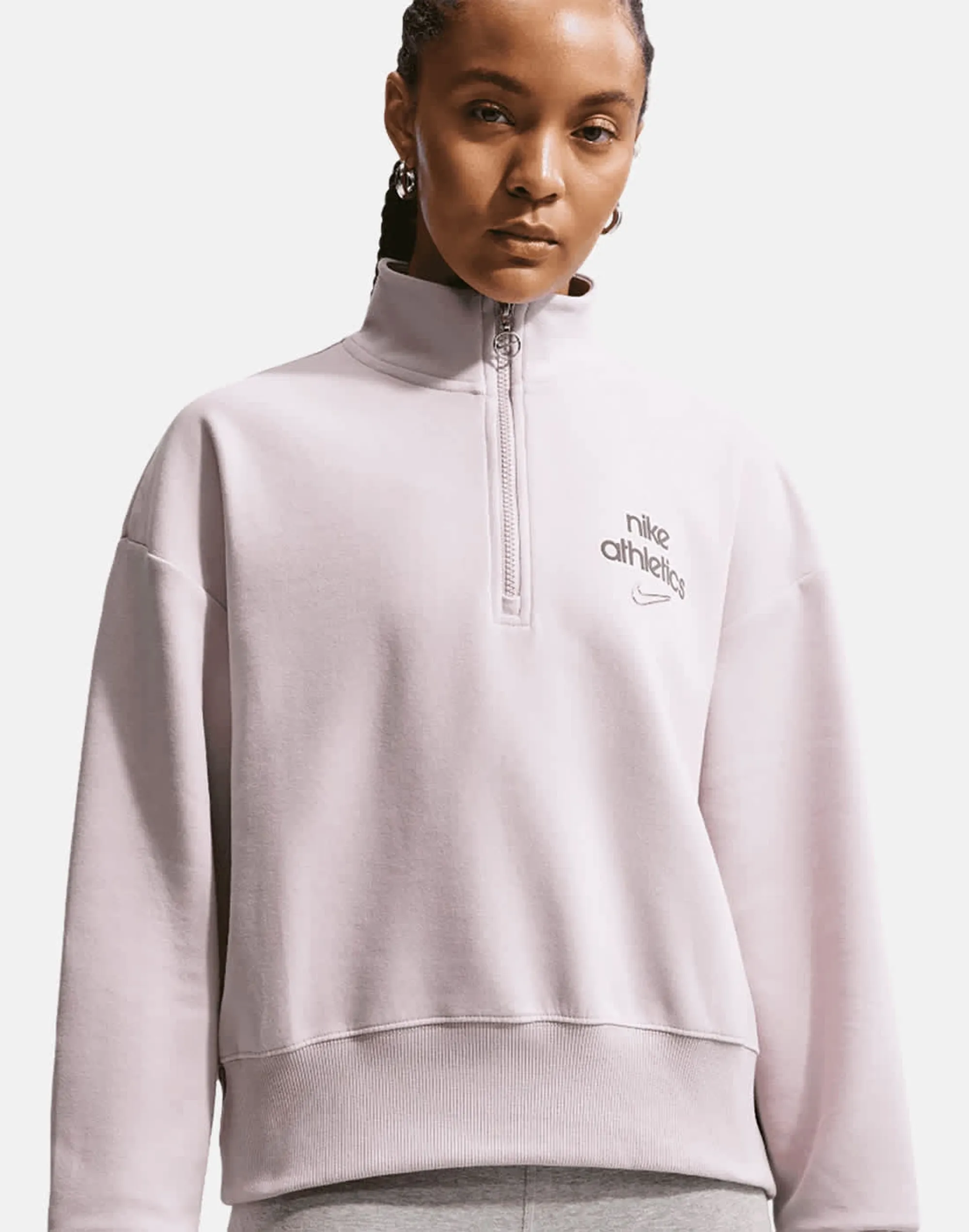 Women's Nike Graphic Half Zip Top in Purple 