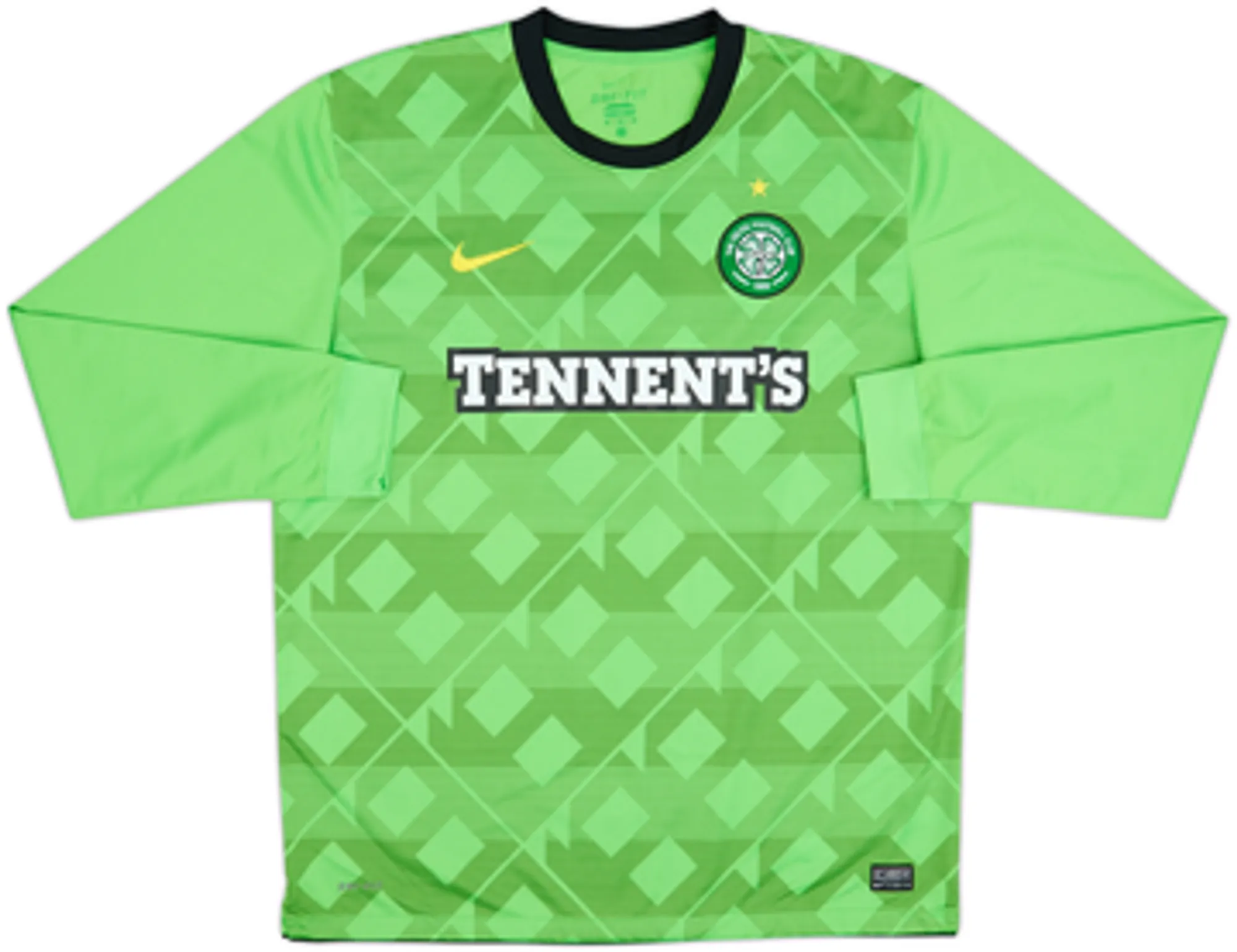 2010-11 Celtic Away L/S Shirt Brown #8 - 8/10 - (L)